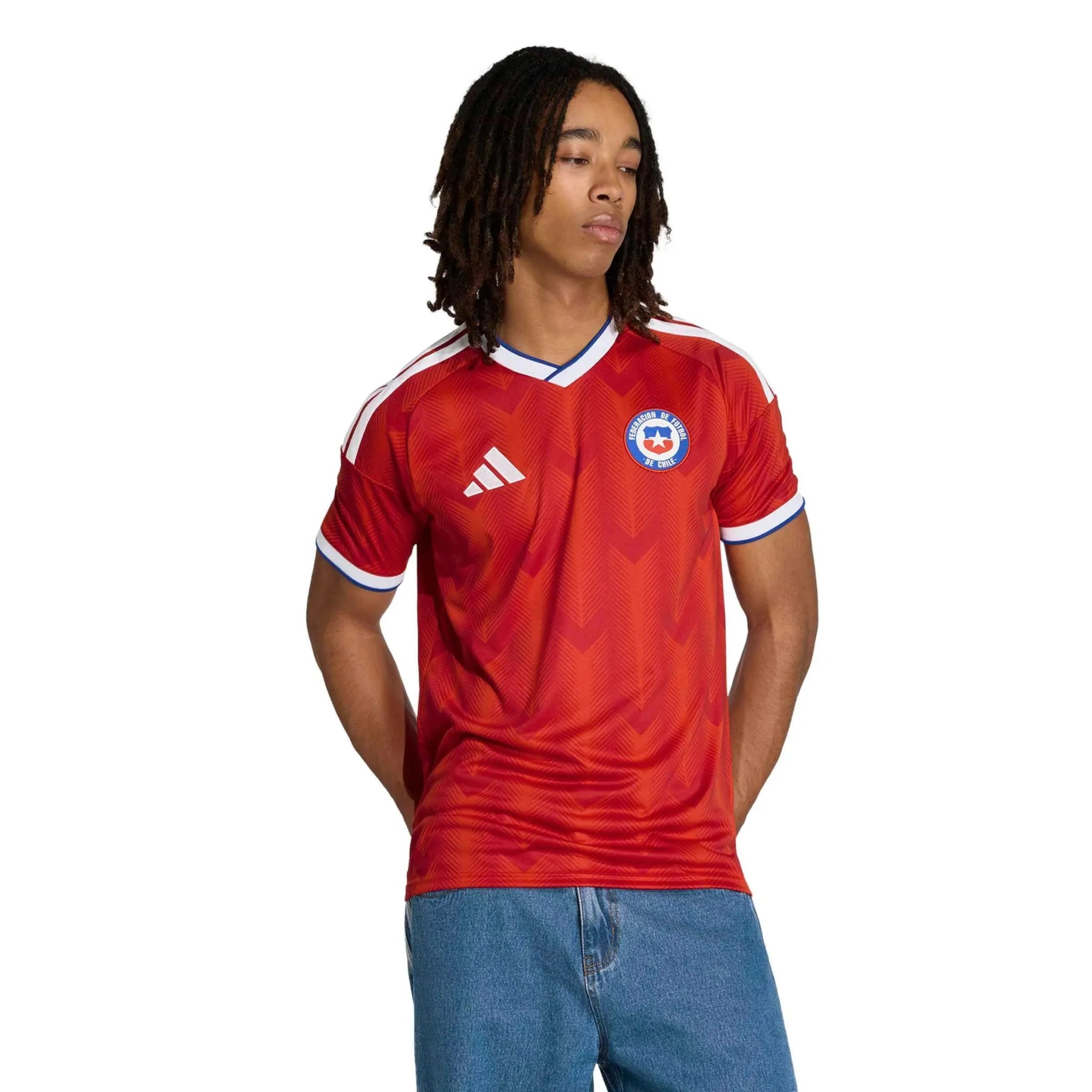 adidas 2026 Chile Men's Stadium Home Soccer Jersey 3