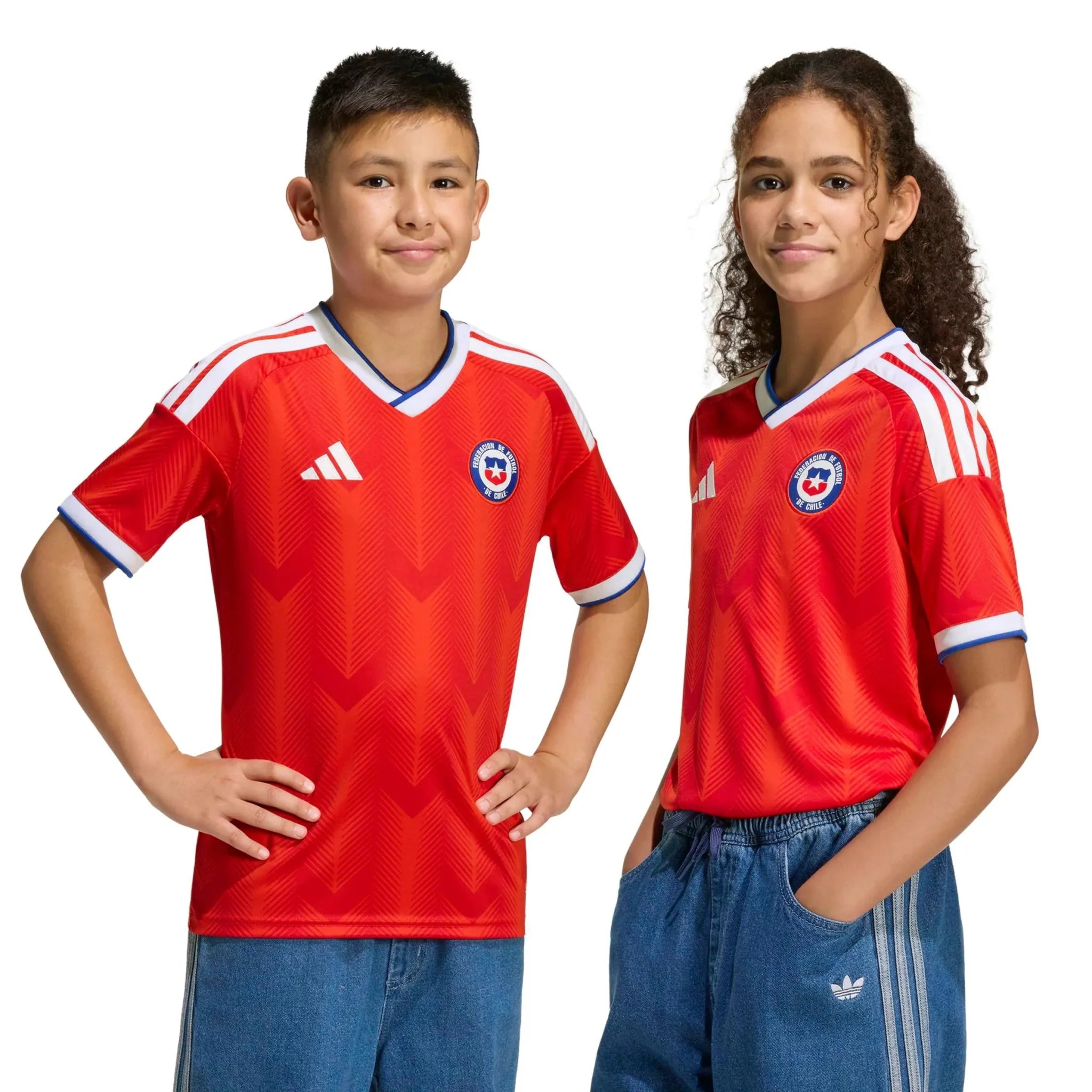 adidas 2026 Chile Youth Stadium Home Soccer Jersey 7