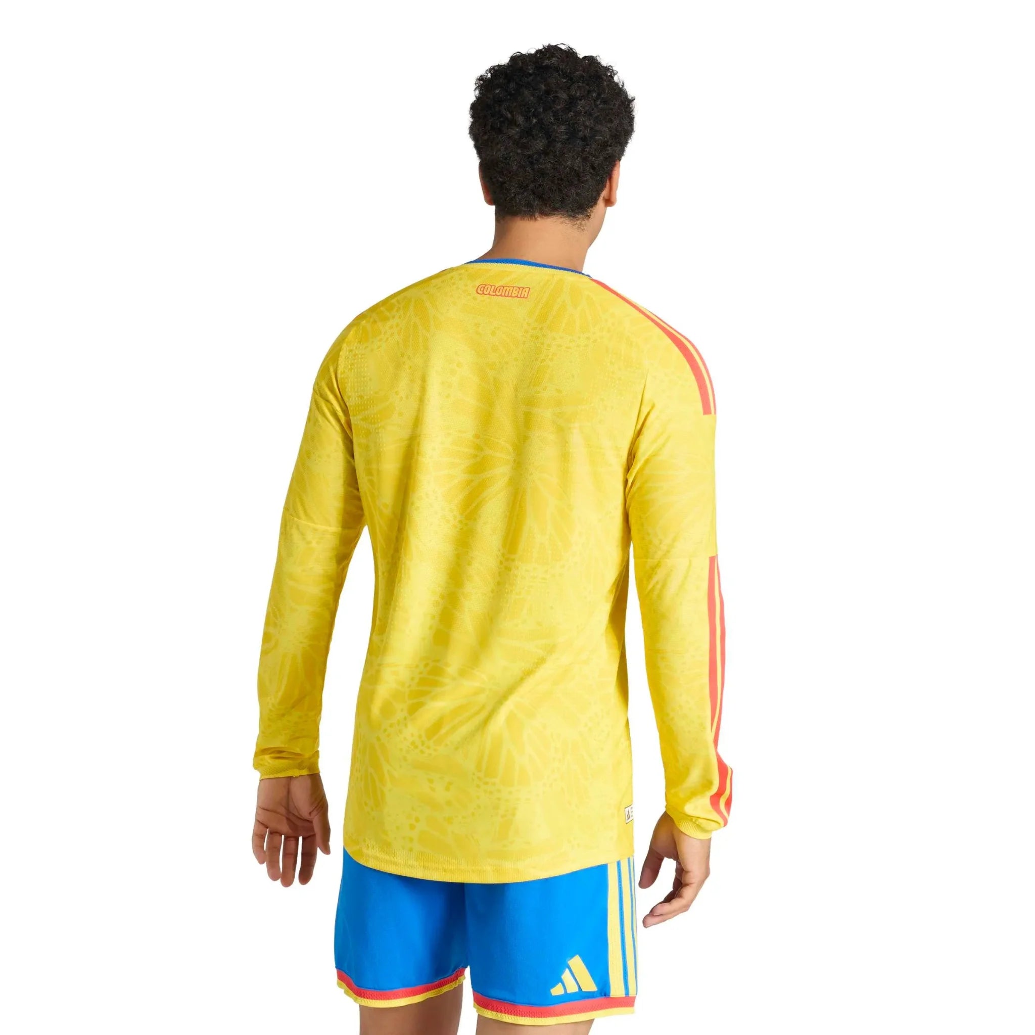 adidas 2026 Colombia Men's Authentic Home Long-Sleeve Soccer Jersey 4