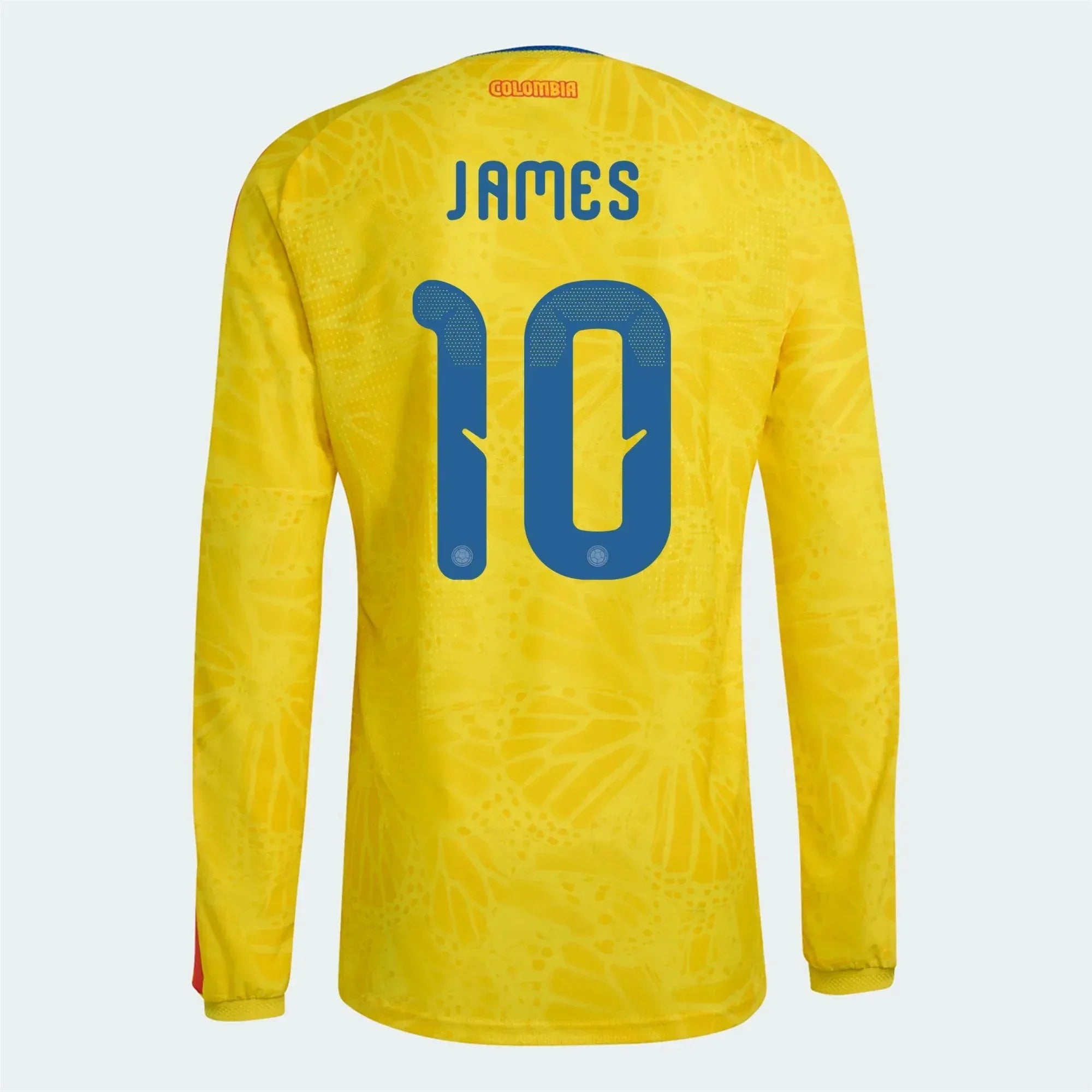 adidas 2026 Colombia Men's Authentic Home Long-Sleeve Soccer Jersey 10