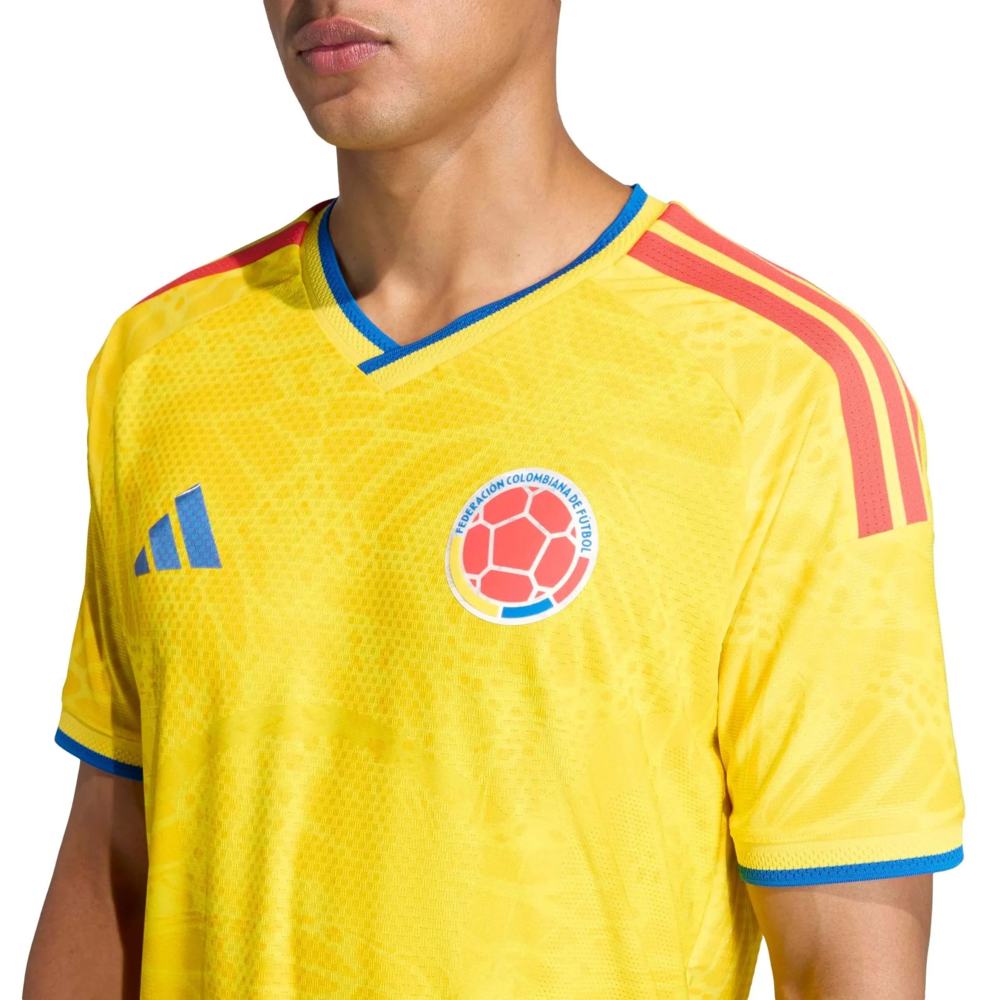 adidas 2026 Colombia Men's Authentic Home Soccer Jersey 5