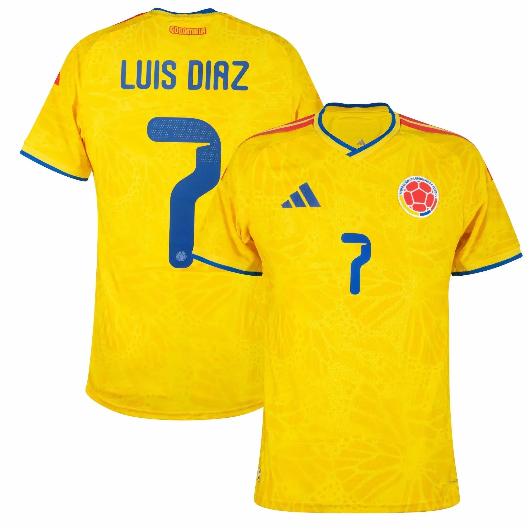 adidas 2026 Colombia Men's Authentic Home Soccer Jersey 13