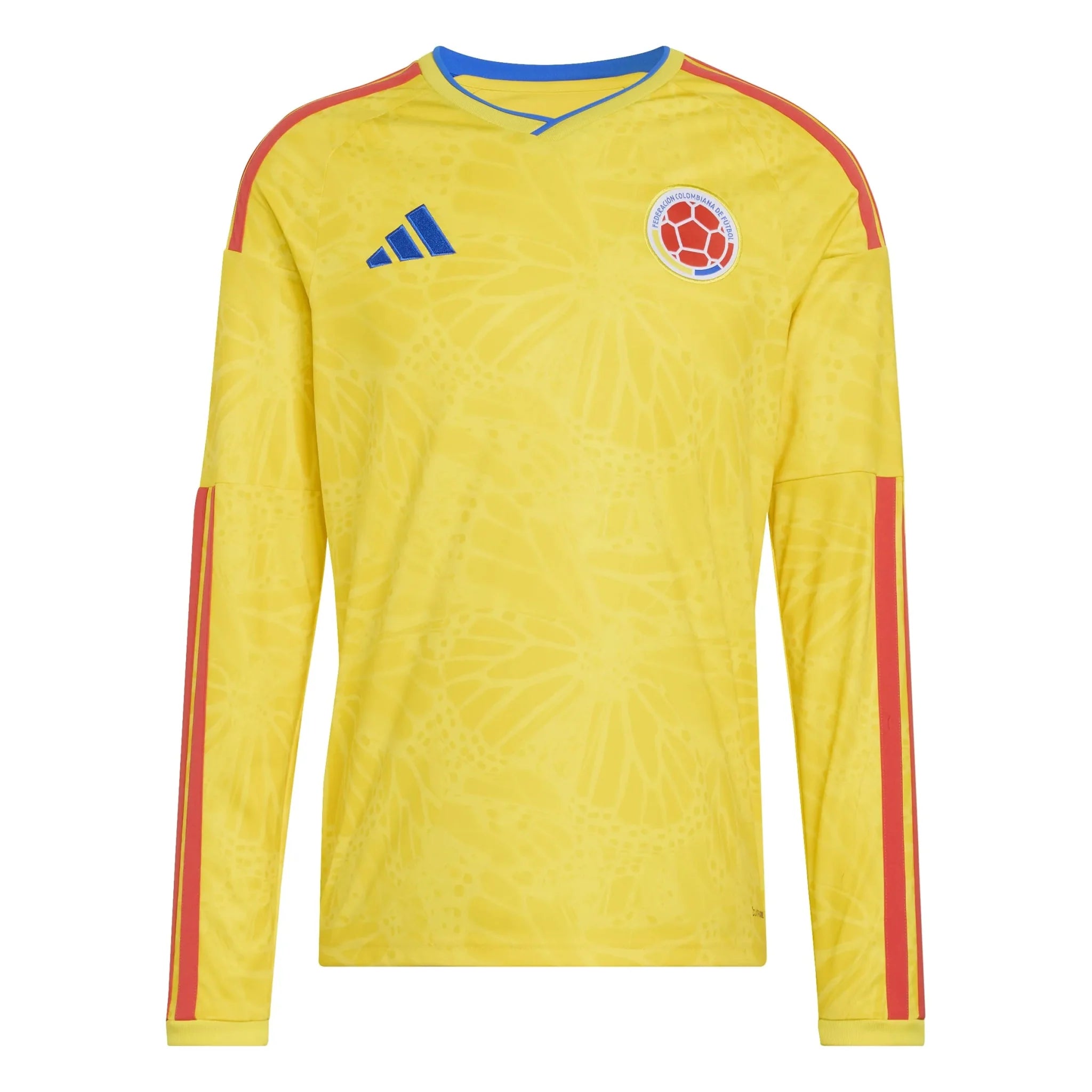 adidas 2026 Colombia Men's Stadium Home Long-Sleeve Soccer Jersey 1