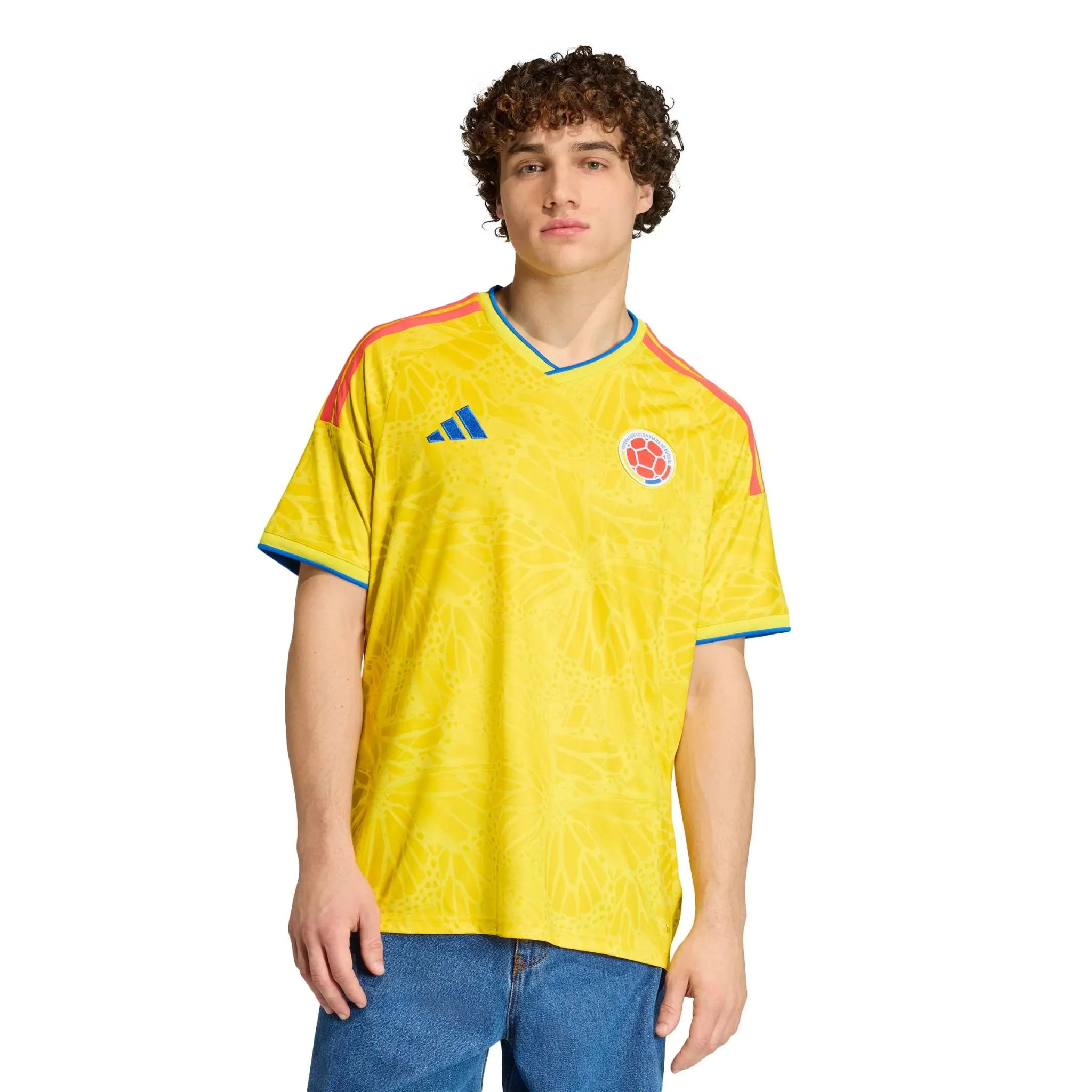 adidas 2026 Colombia Men's Stadium Home Soccer Jersey 3