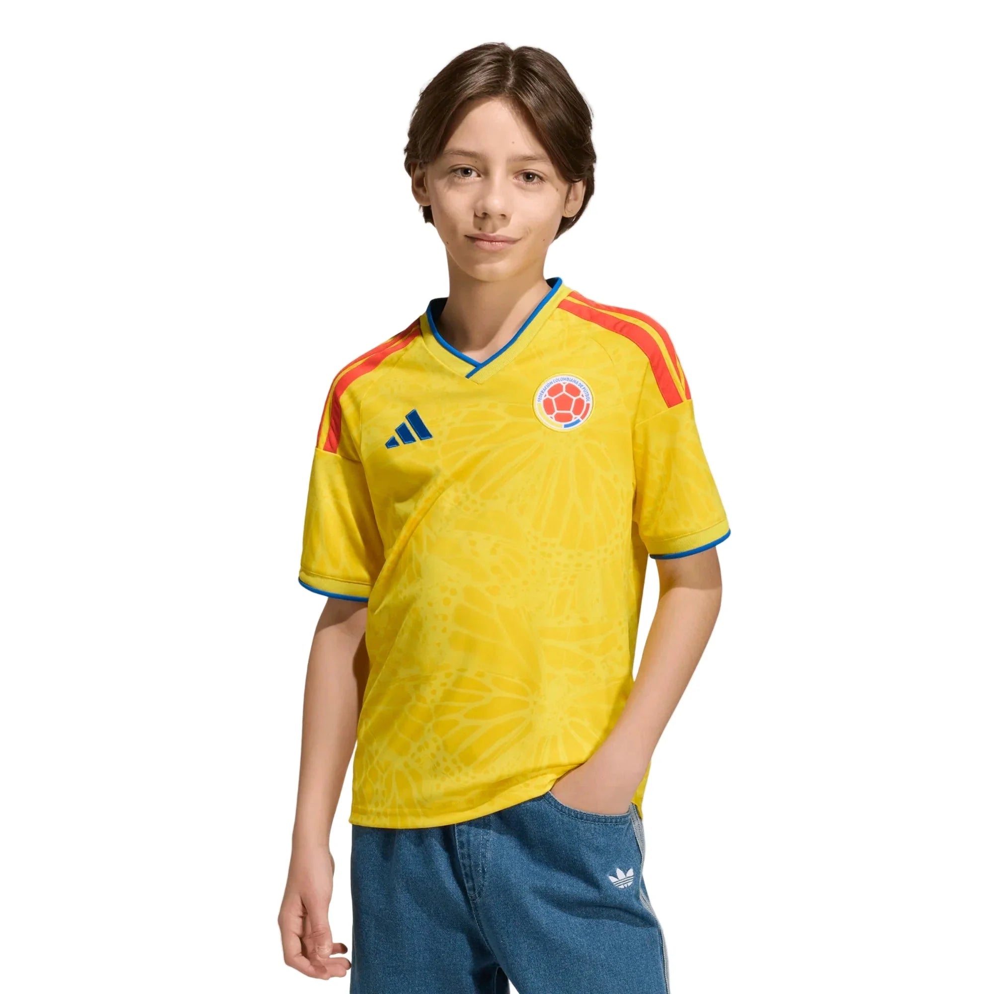 adidas 2026 Colombia Youth Stadium Home Soccer Jersey 5