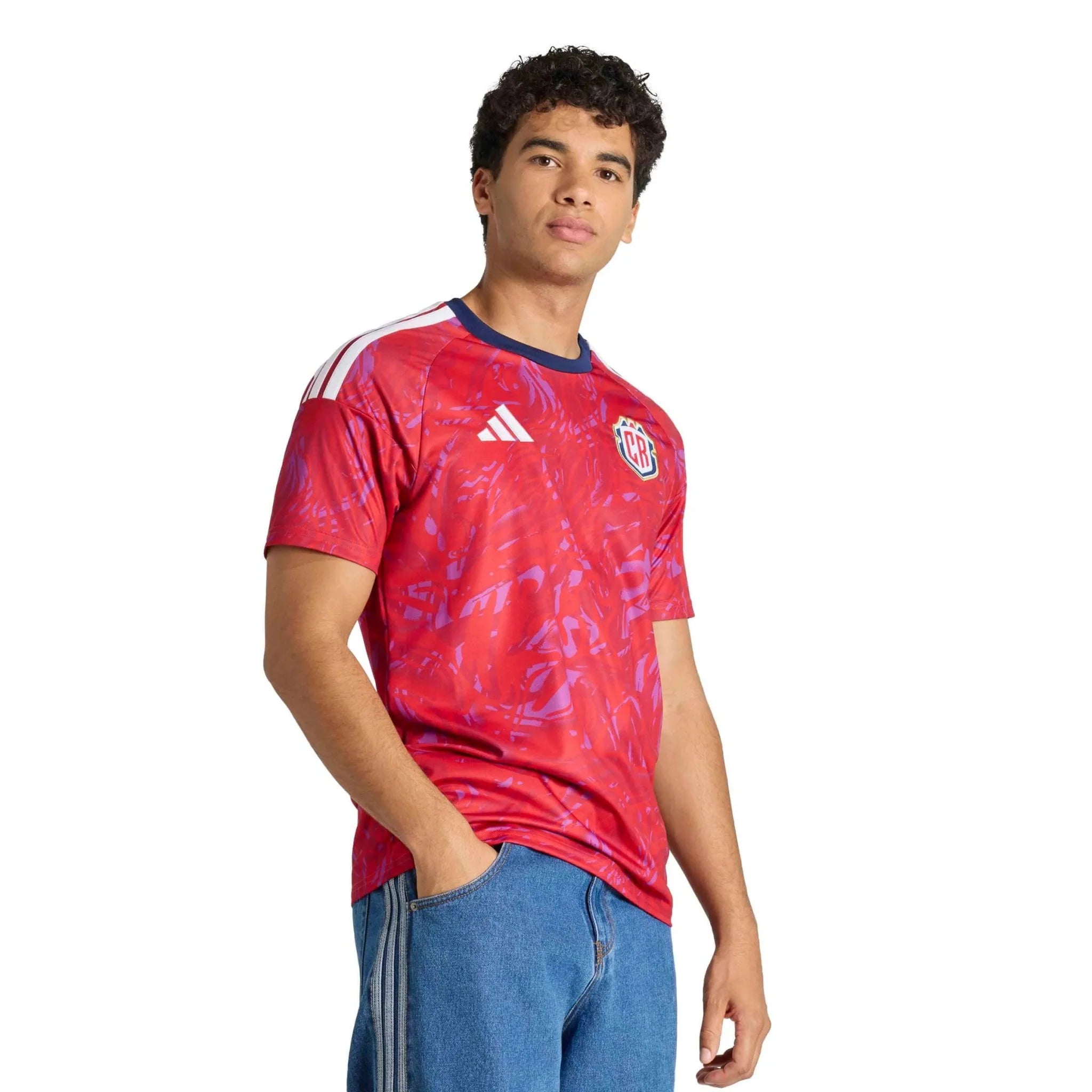 adidas 2026 Costa Rica Men's Stadium Home Soccer Jersey 3
