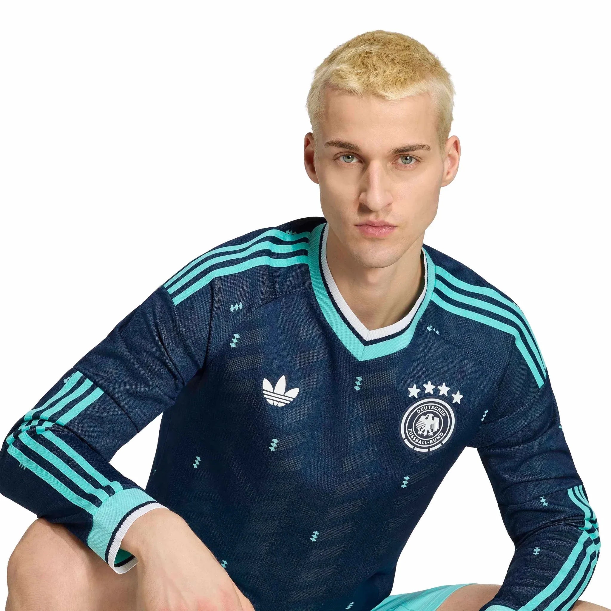 adidas 2026 Germany Men's Authentic Away Long-Sleeve Soccer Jersey 5