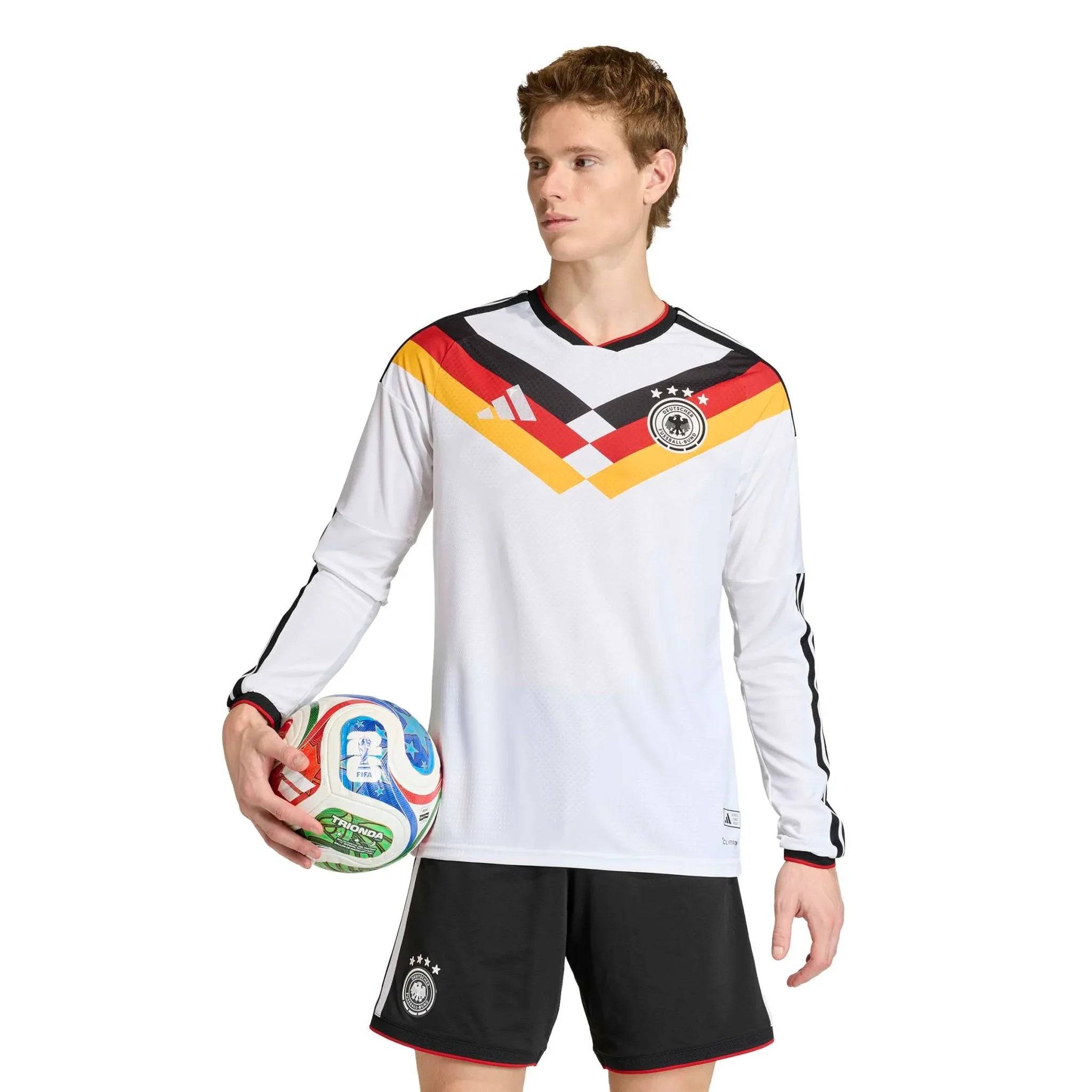 adidas 2026 Germany Men's Authentic Home Long-Sleeve Soccer Jersey 3