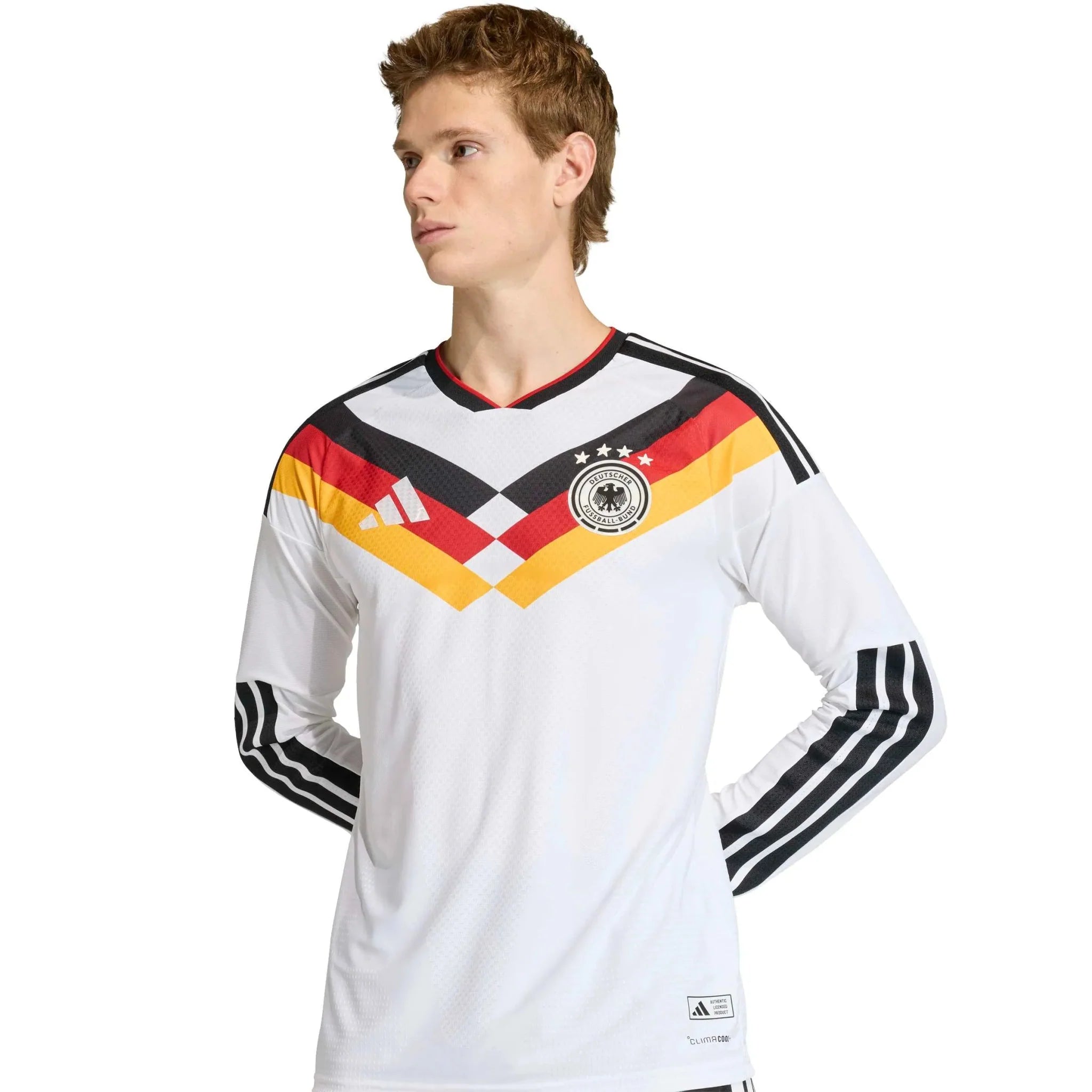 adidas 2026 Germany Men's Authentic Home Long-Sleeve Soccer Jersey 5