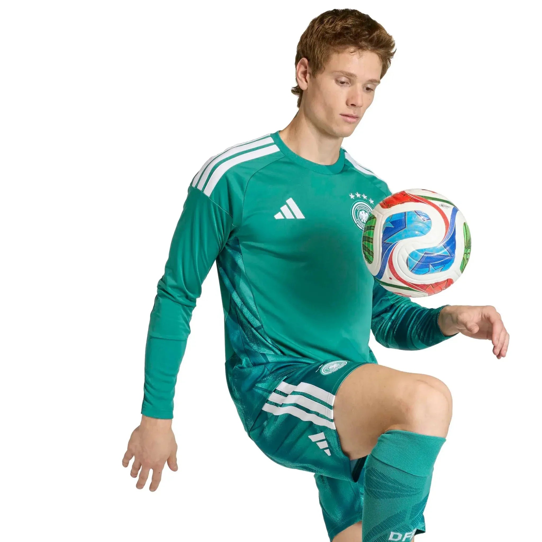 adidas 2026 Germany Men's Stadium Home Long-Sleeve Goalkeeper Soccer Jersey 6