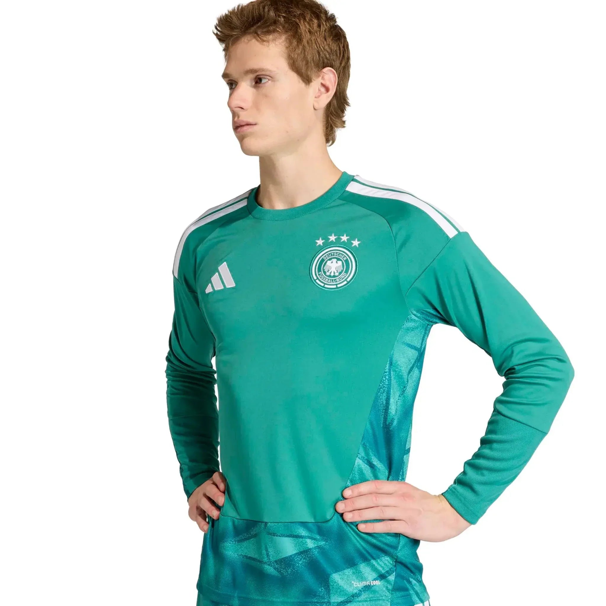adidas 2026 Germany Men's Stadium Home Long-Sleeve Goalkeeper Soccer Jersey 5