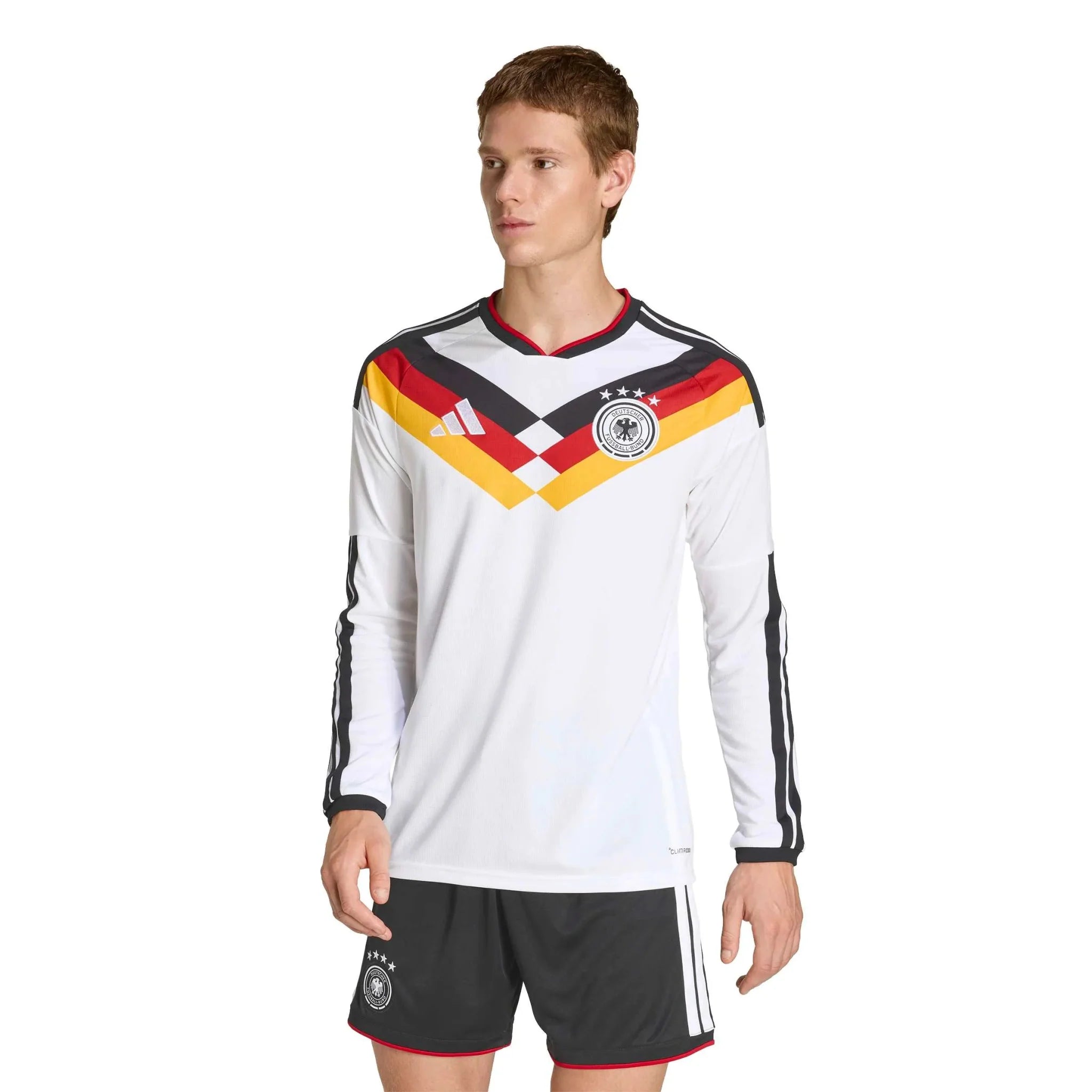 adidas 2026 Germany Men's Stadium Home Long-Sleeve Soccer Jersey 3