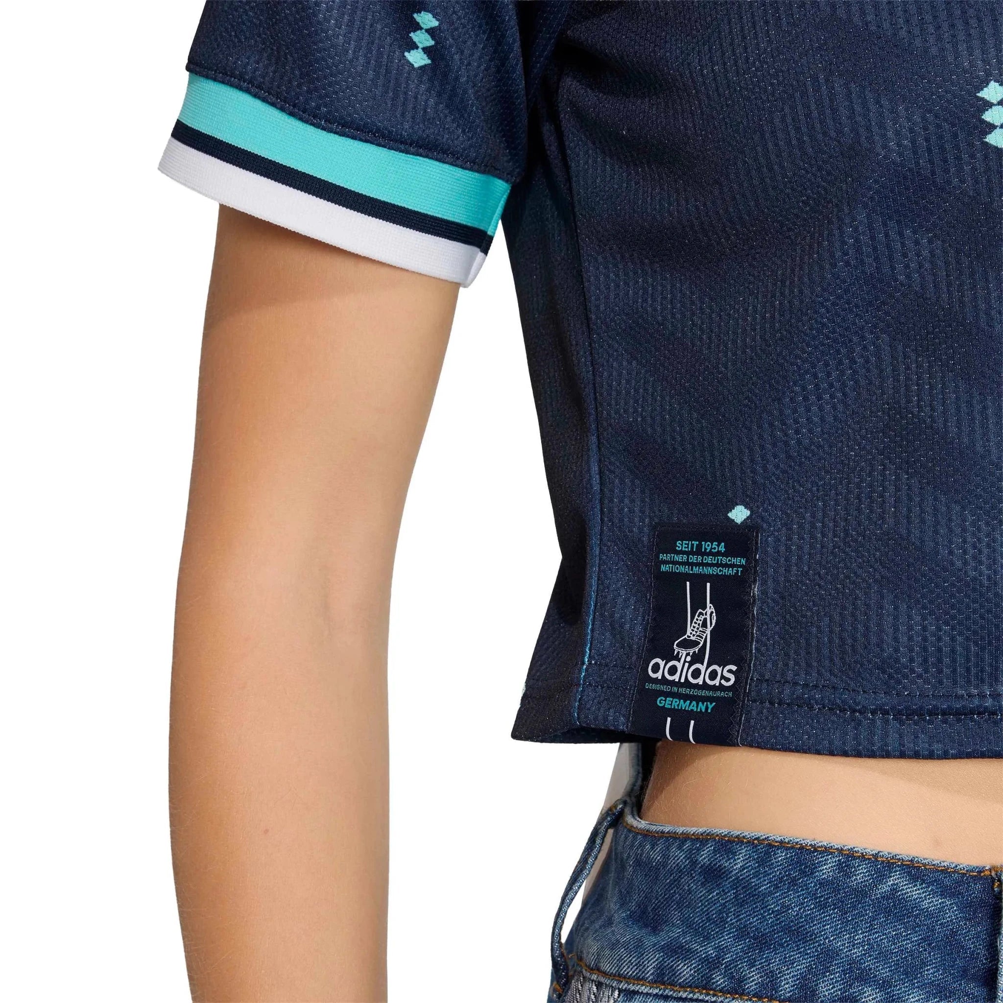 adidas 2026 Germany Women's Stadium Away Cropped Soccer Jersey 6