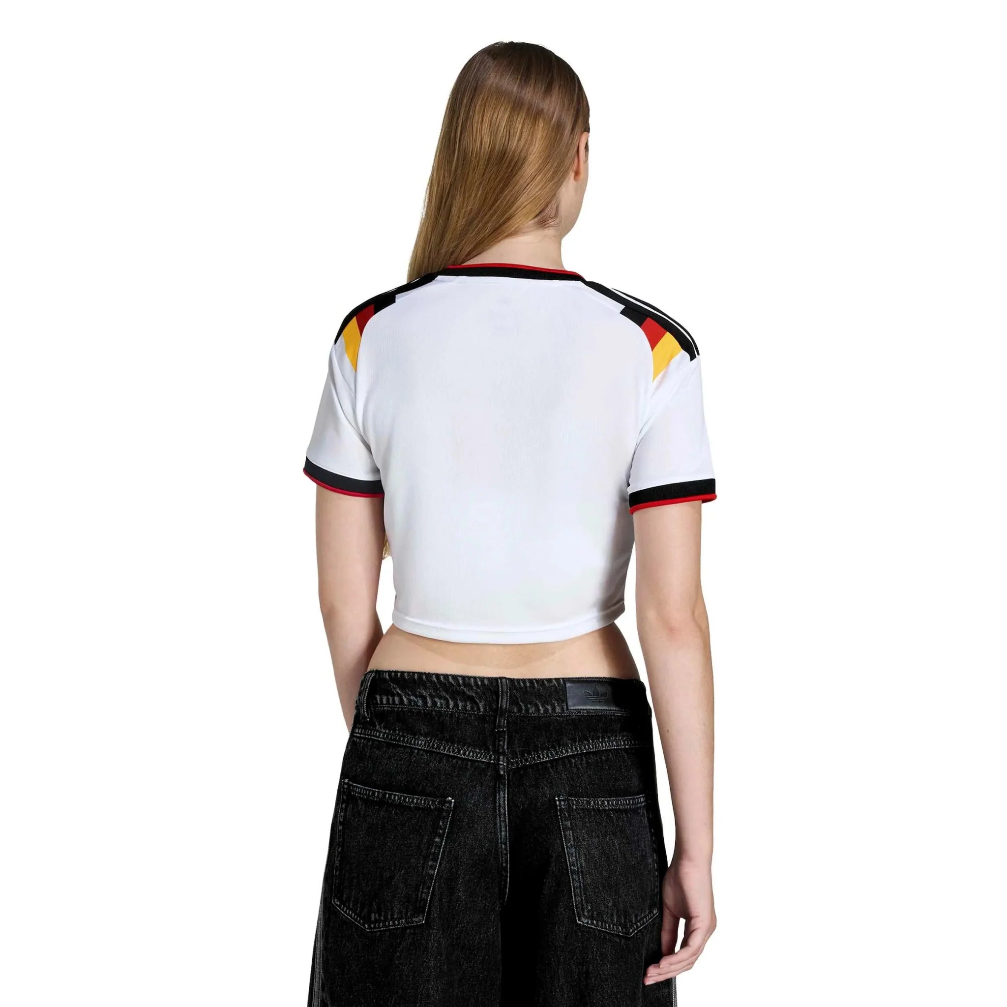 adidas 2026 Germany Women's Stadium Home Cropped Soccer Jersey 4
