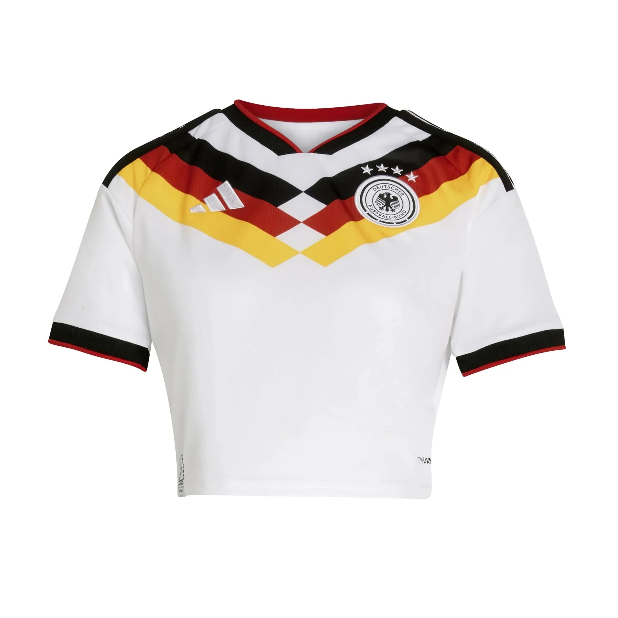 adidas 2026 Germany Women's Stadium Home Cropped Soccer Jersey 1