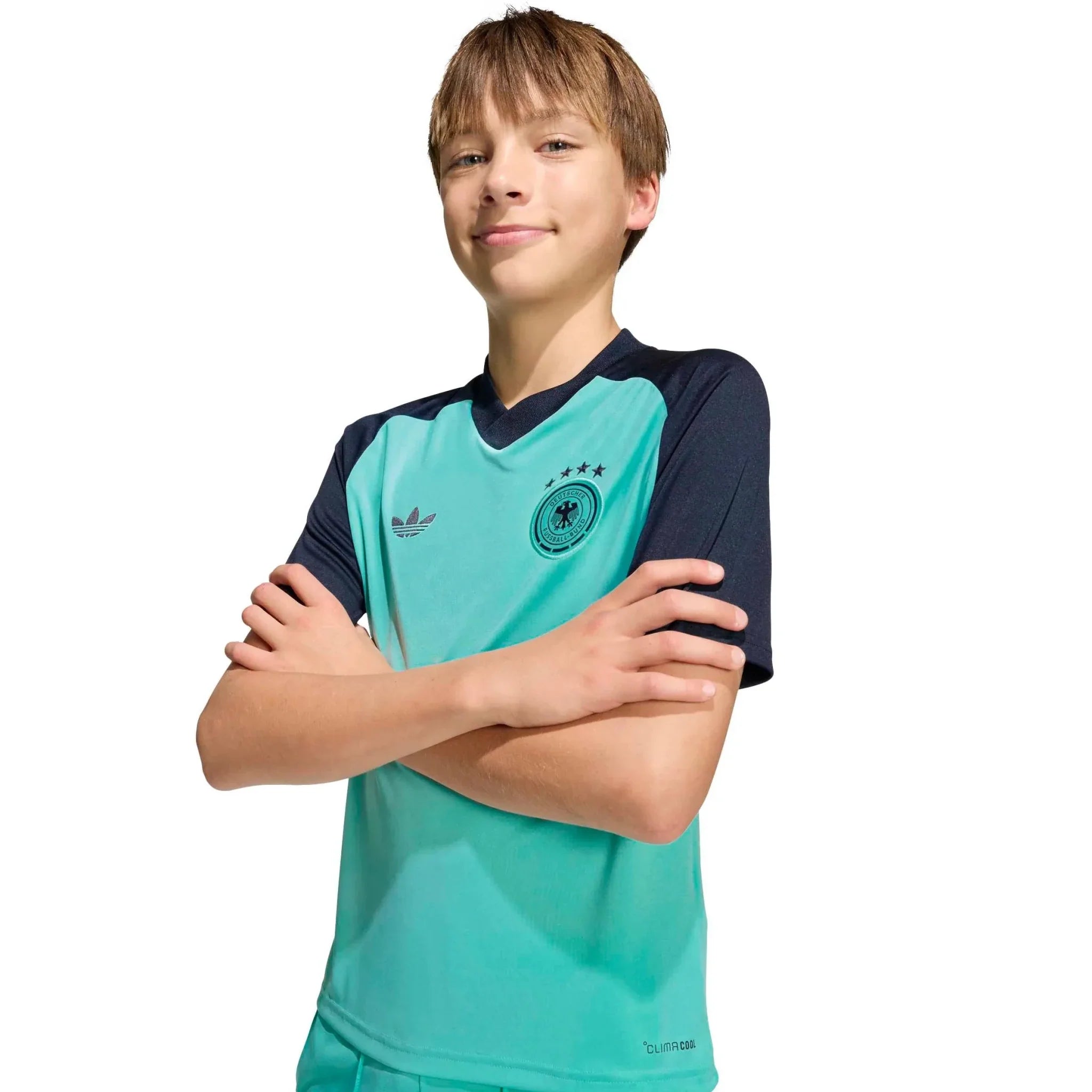 adidas 2026 Germany Youth Away Pre-Match Soccer Jersey 3