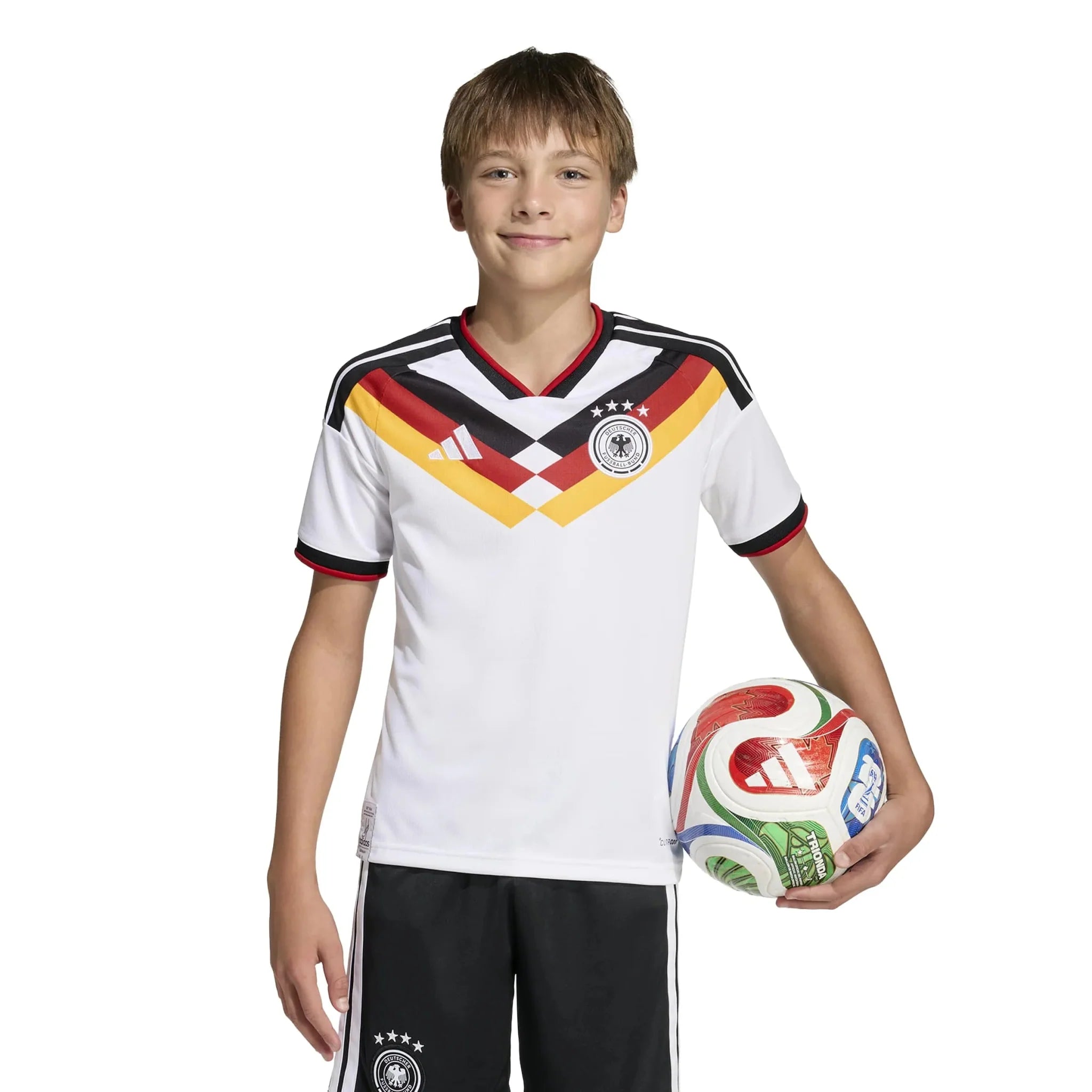 adidas 2026 Germany Youth Stadium Home Soccer Jersey 3