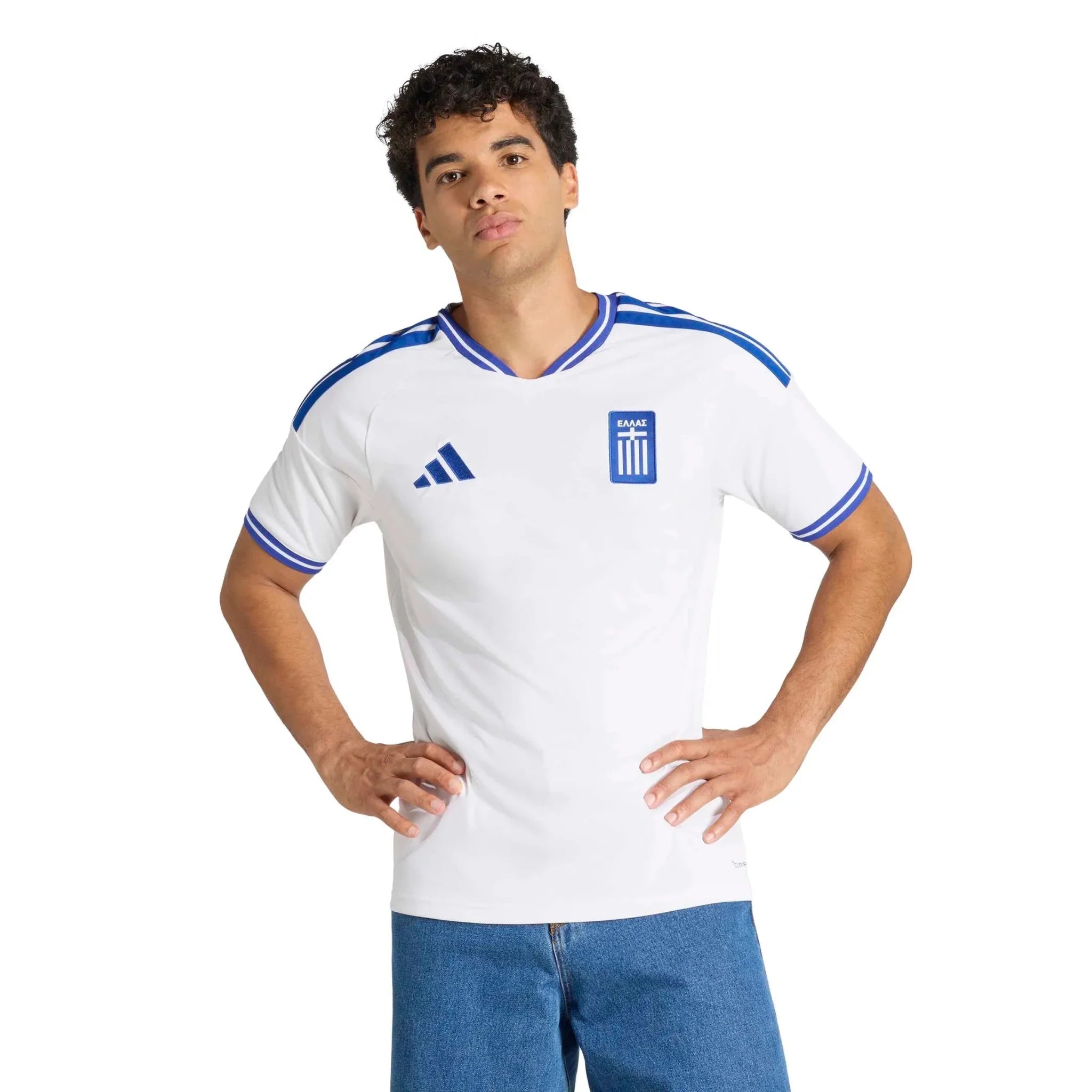 adidas 2026 Greece Men's Stadium Home Soccer Jersey 3
