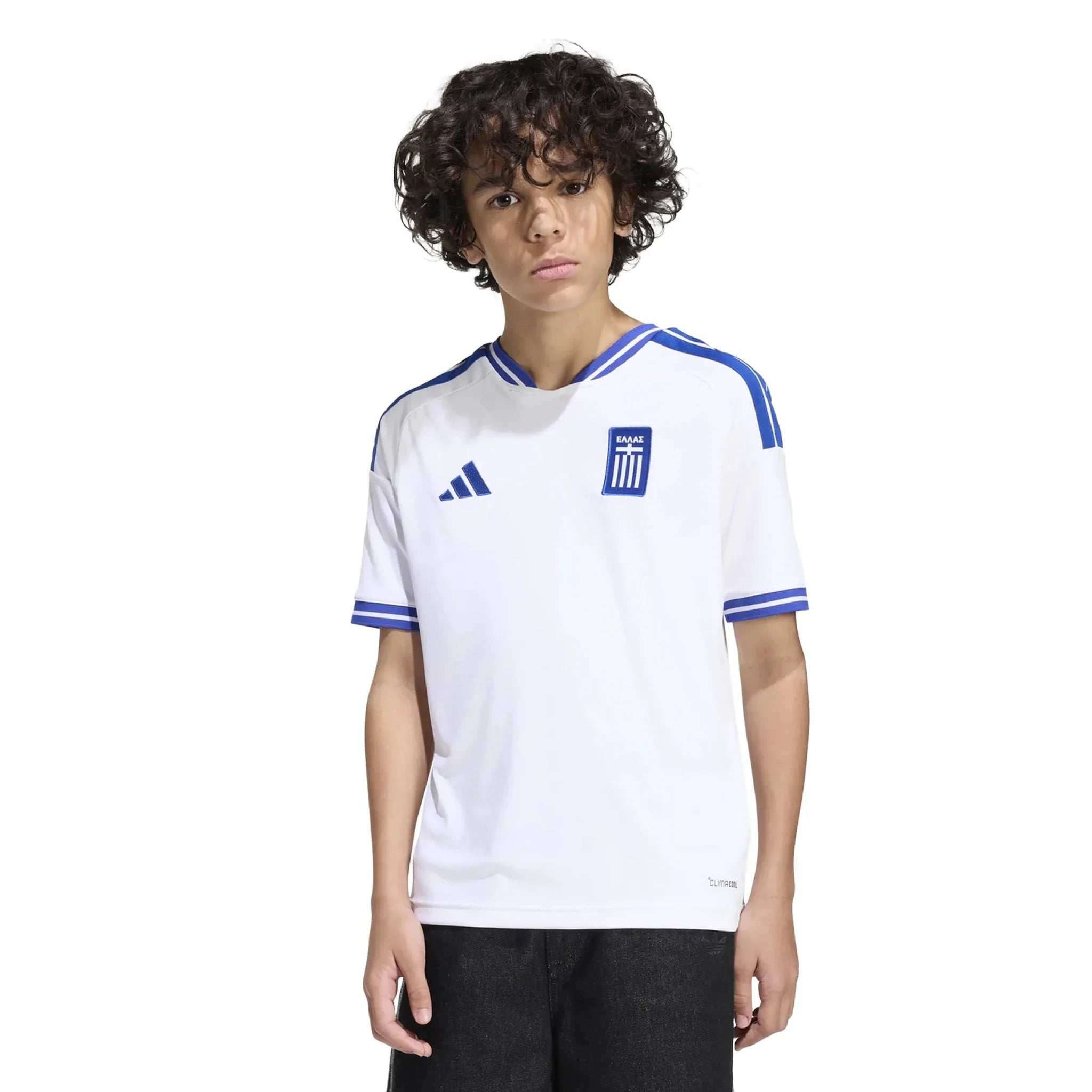adidas 2026 Greece Youth Stadium Home Soccer Jersey 5