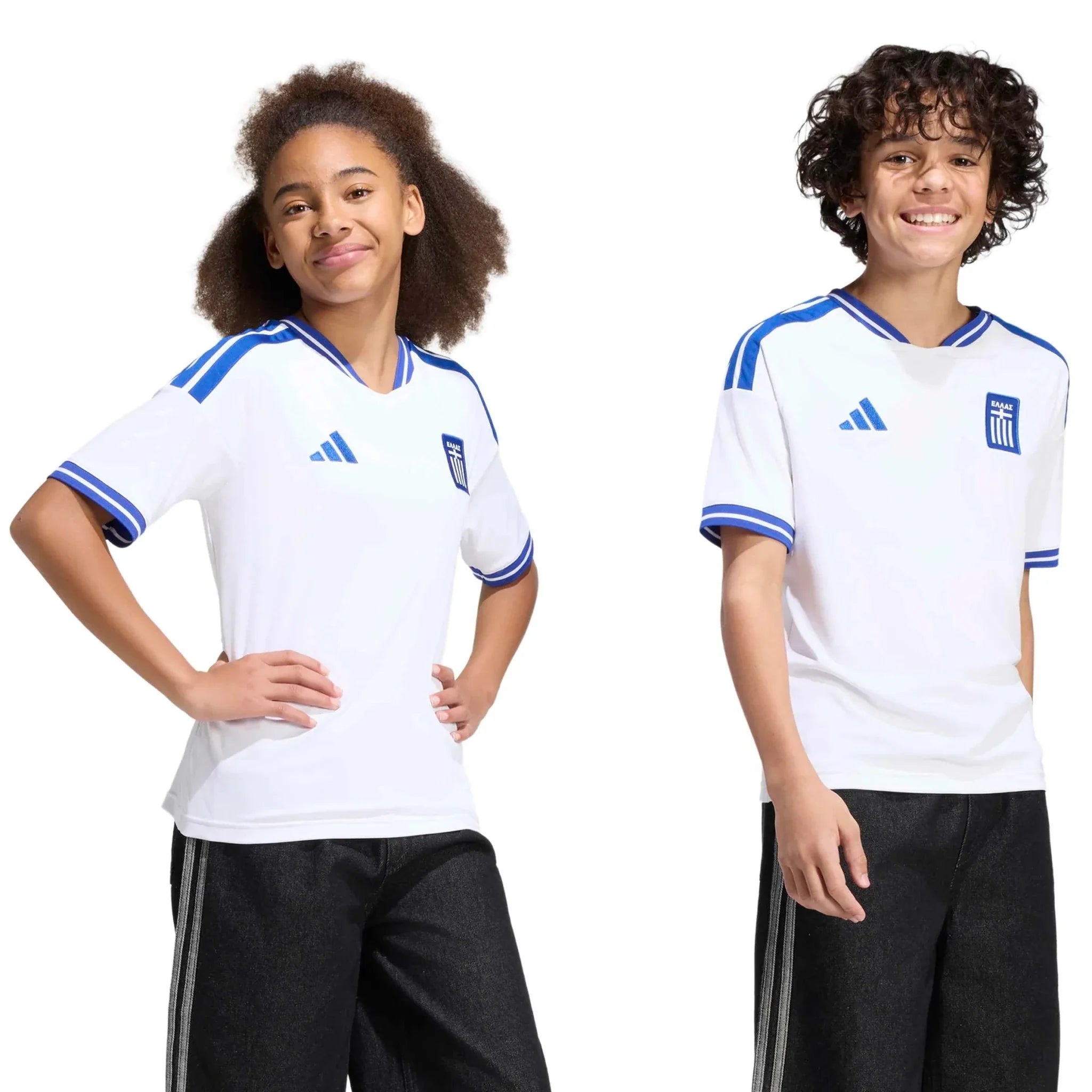 adidas 2026 Greece Youth Stadium Home Soccer Jersey 7