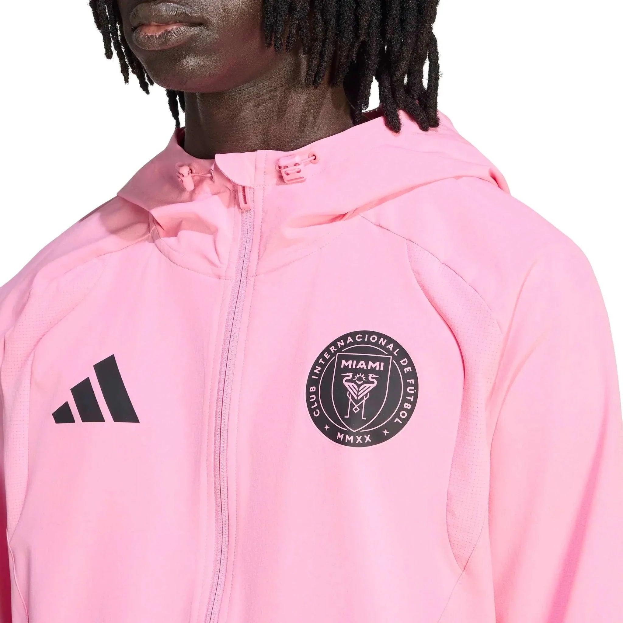 adidas 2026 Inter Miami Men's Travel Full-Zip Windbreaker 5