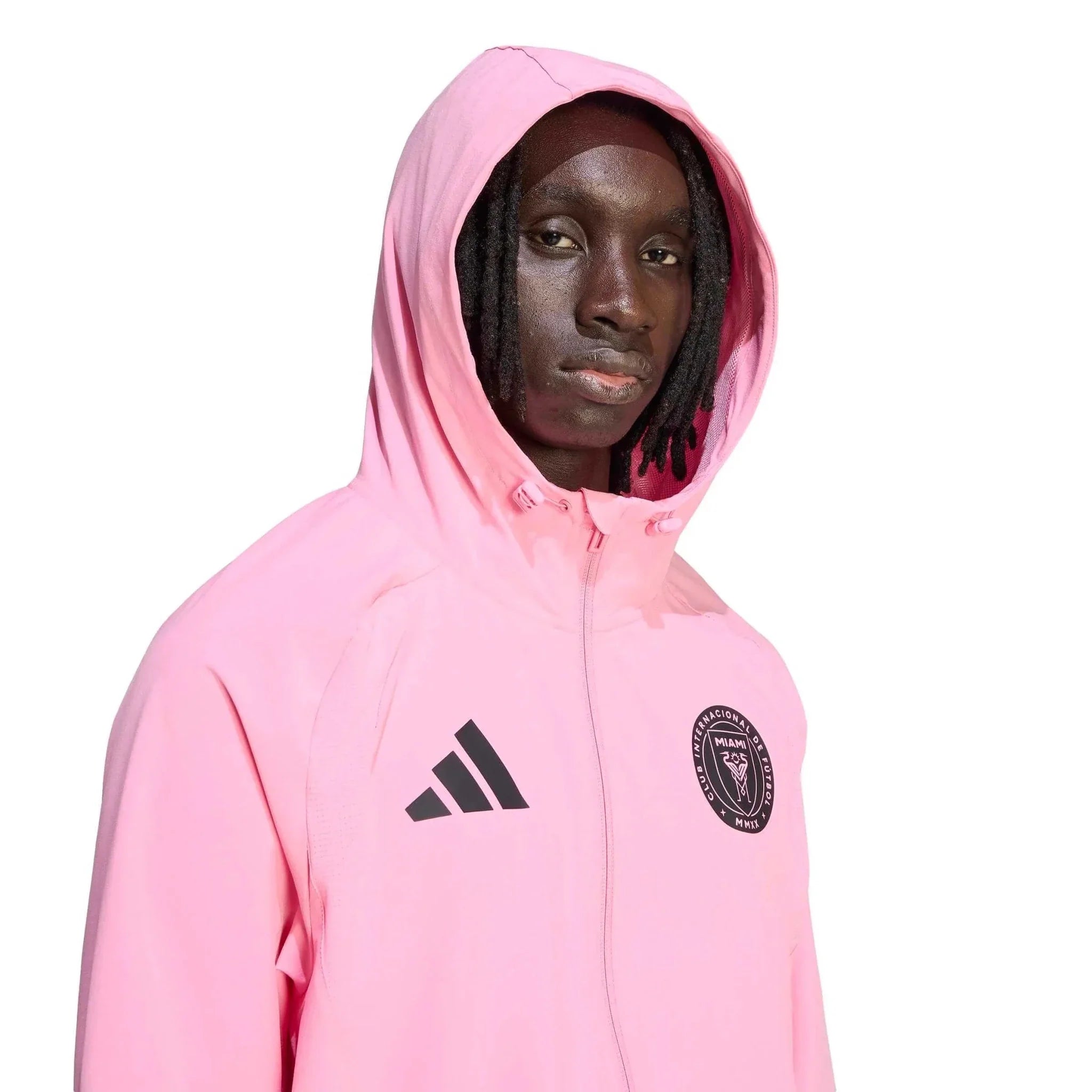 adidas 2026 Inter Miami Men's Travel Full-Zip Windbreaker 4