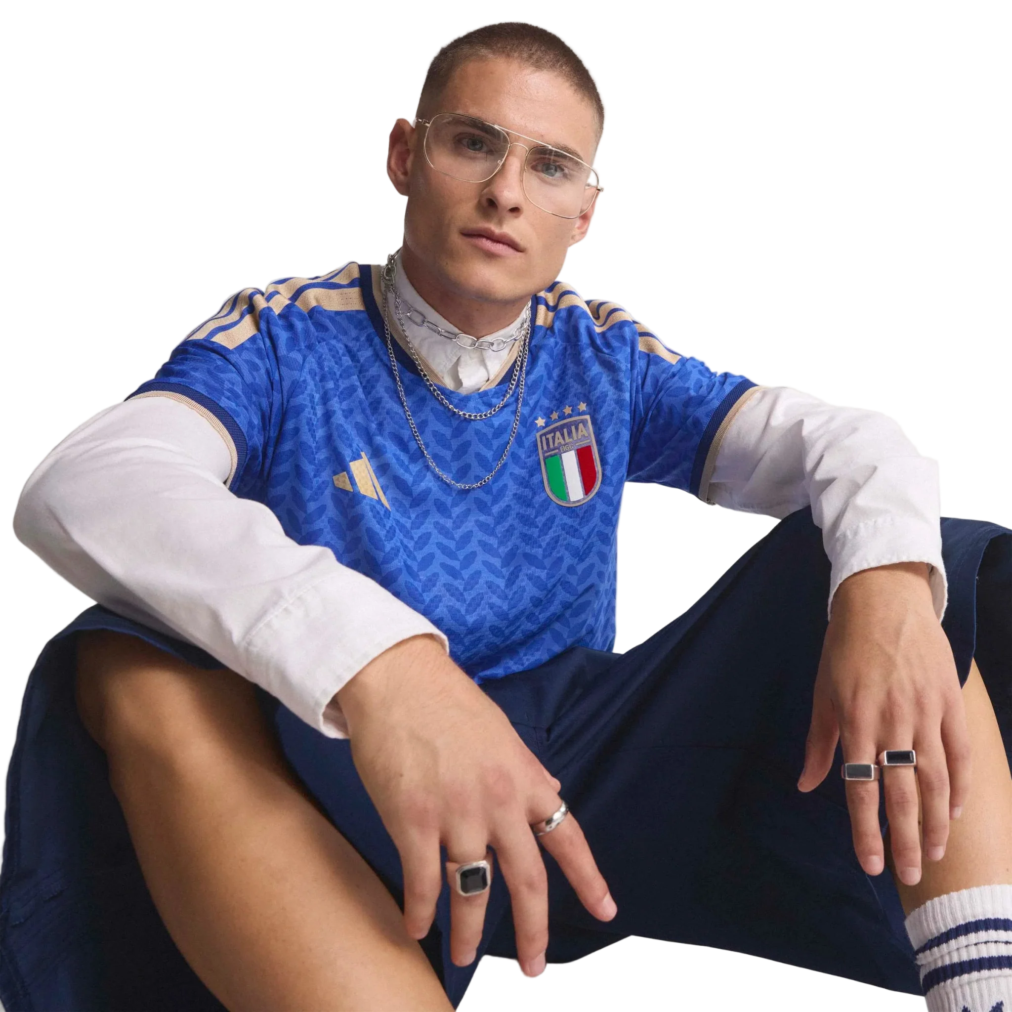 adidas 2026 Italy Men's Authentic Home Soccer Jersey 5