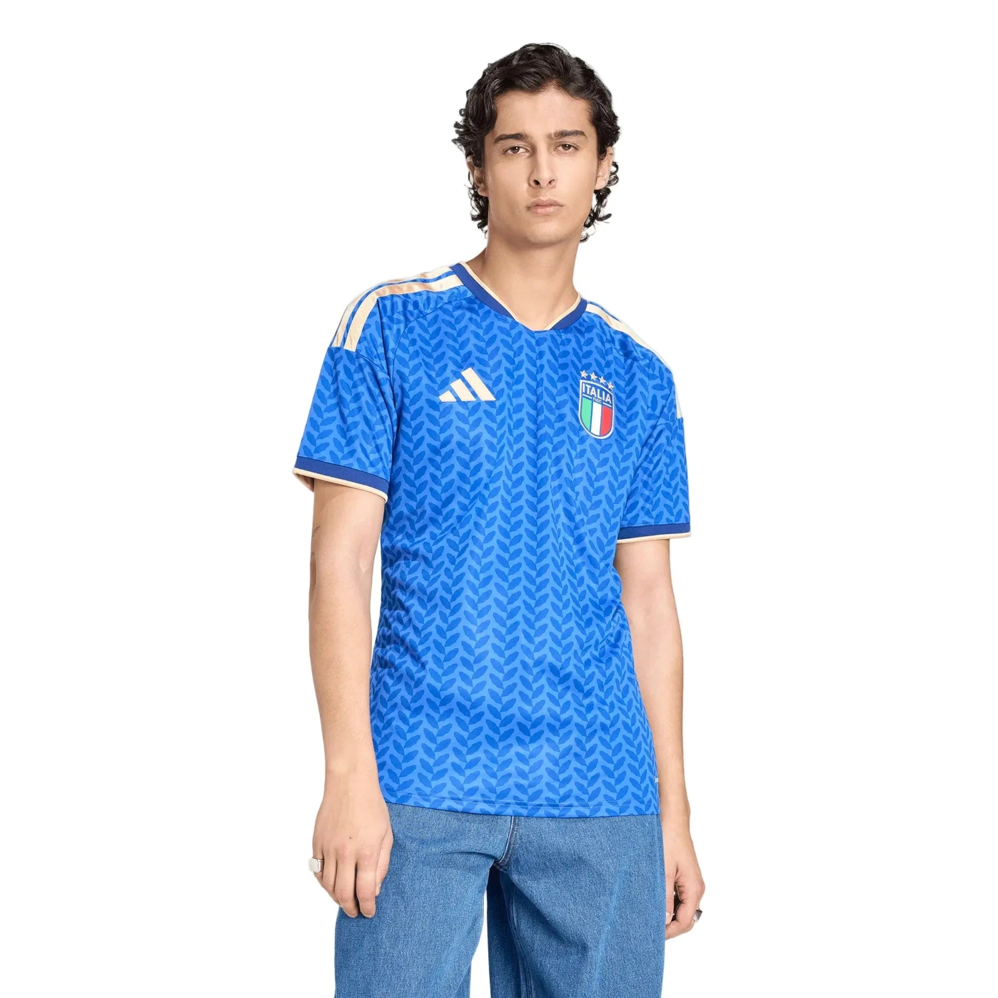 adidas 2026 Italy Men's Stadium Home Soccer Jersey 3