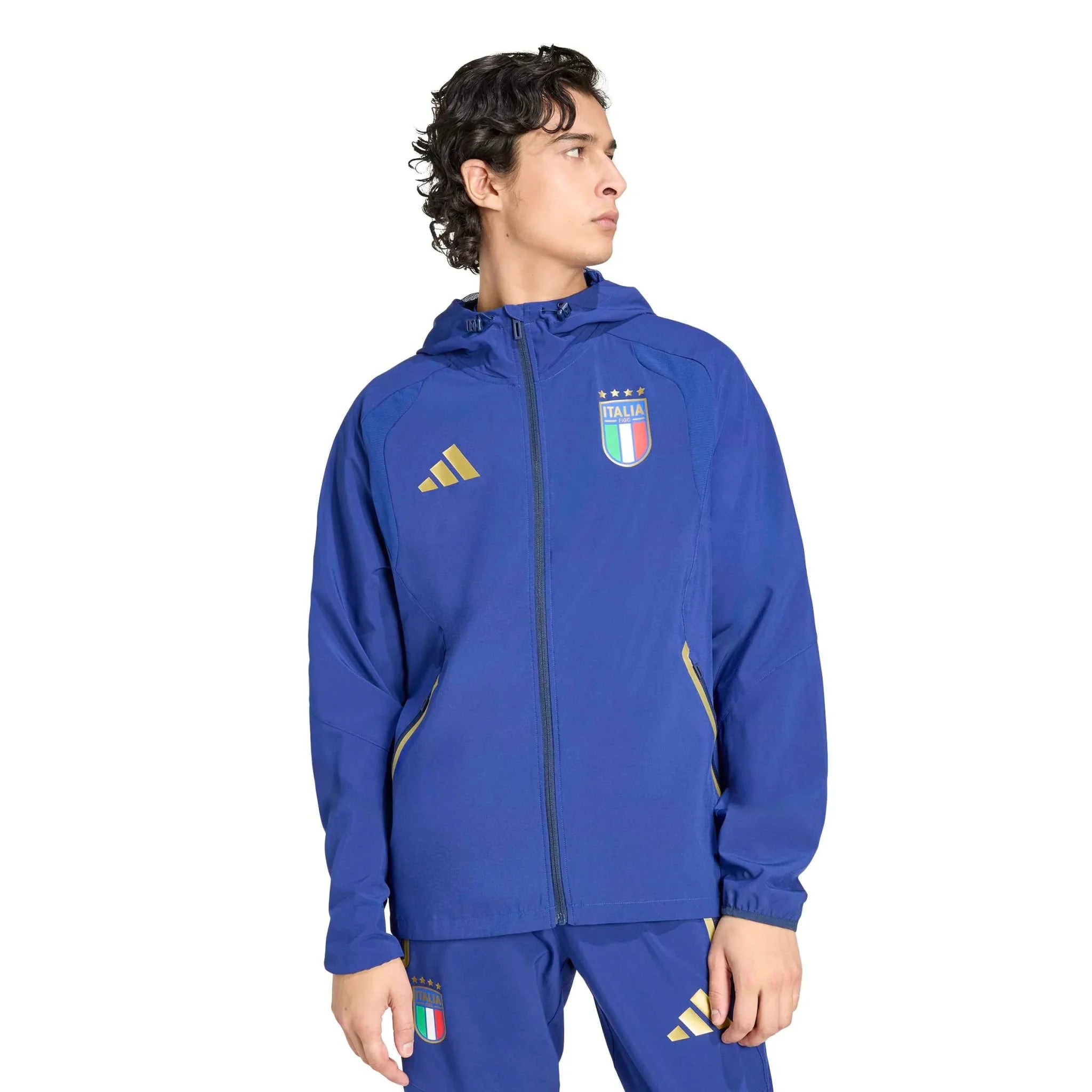 adidas 2026 Italy Men's Tiro Travel Full Zip Windbreaker 2
