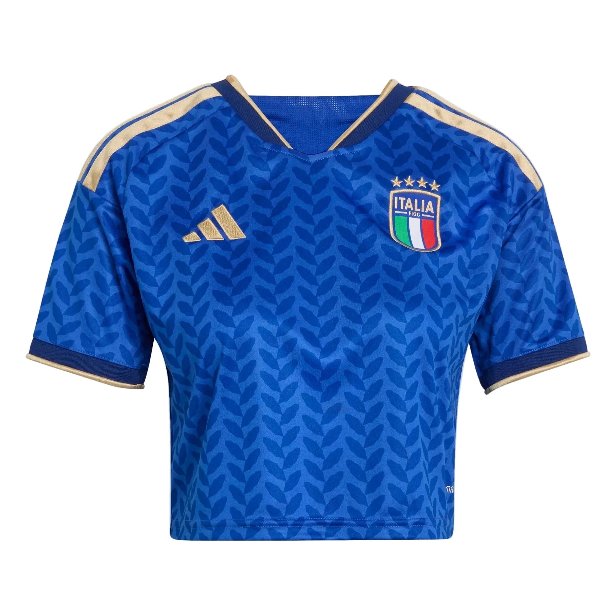 adidas 2026 Italy Women's Stadium Home Cropped Soccer Jersey 1