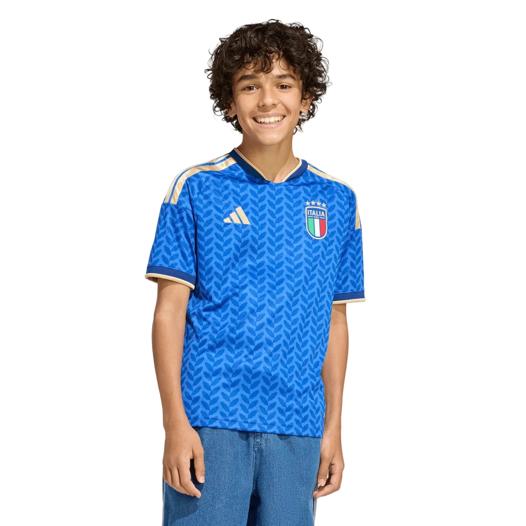 adidas 2026 Italy Youth Stadium Home Soccer Jersey 5