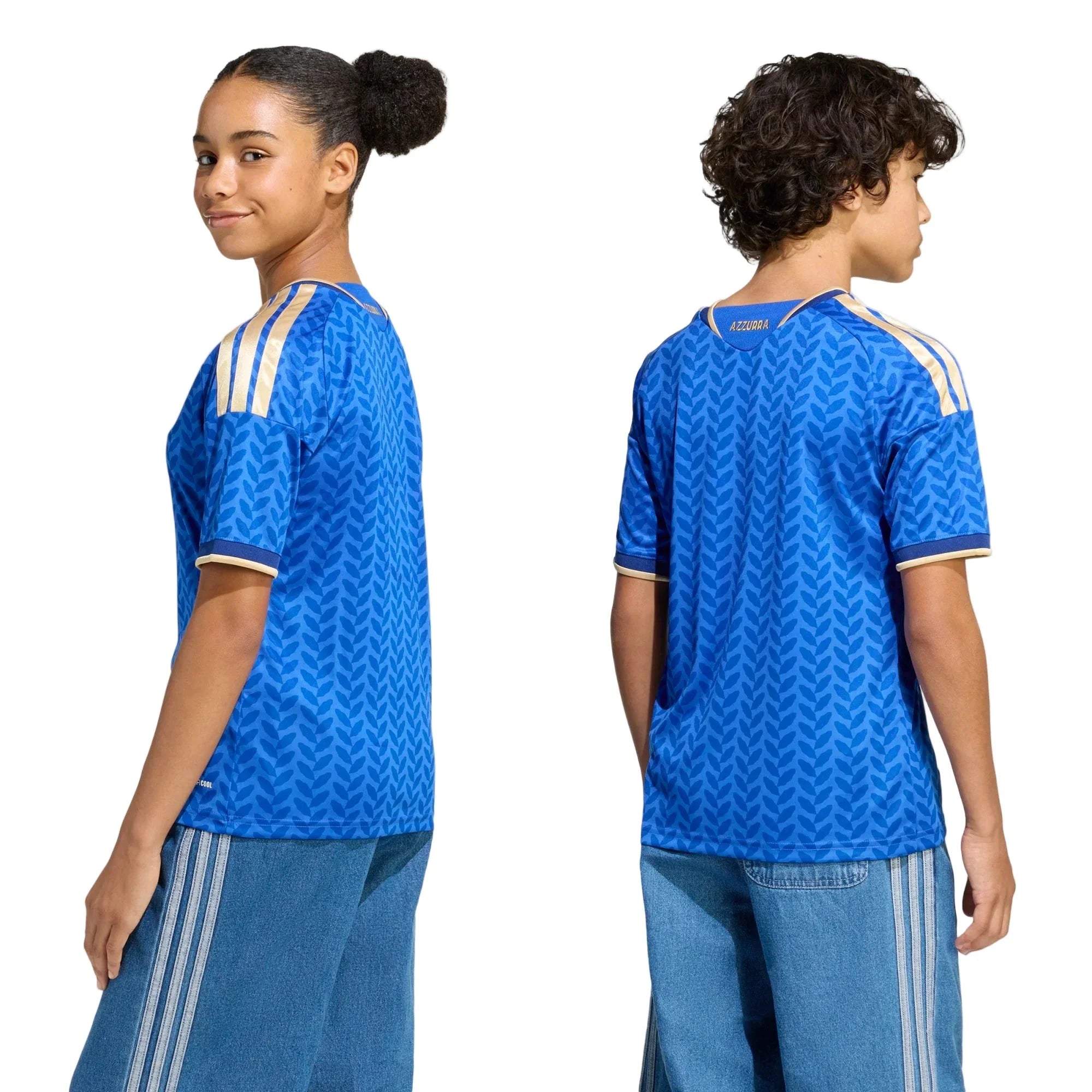 adidas 2026 Italy Youth Stadium Home Soccer Jersey 8