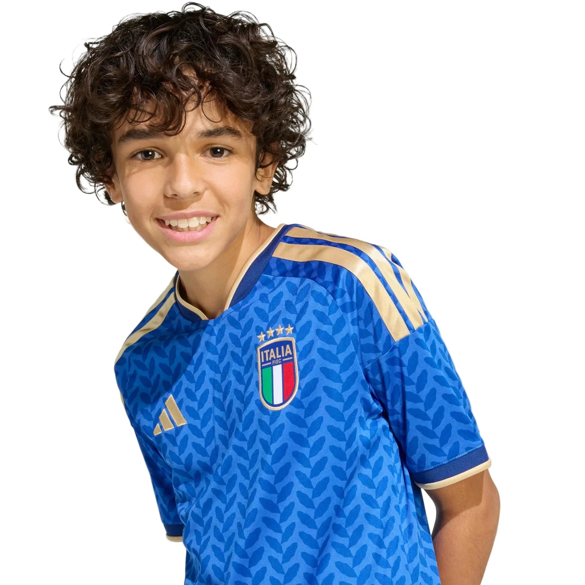 adidas 2026 Italy Youth Stadium Home Soccer Jersey 3