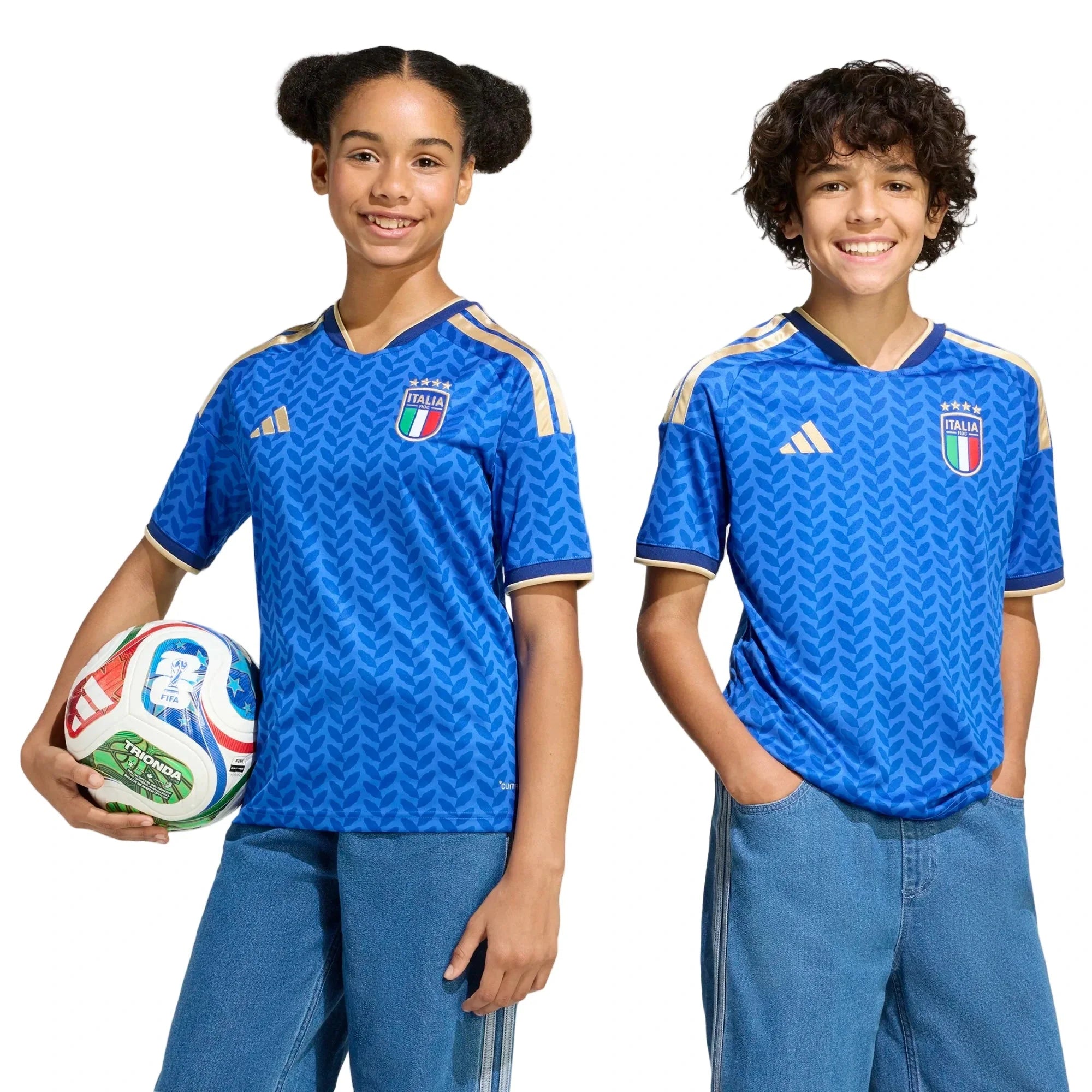 adidas 2026 Italy Youth Stadium Home Soccer Jersey 7