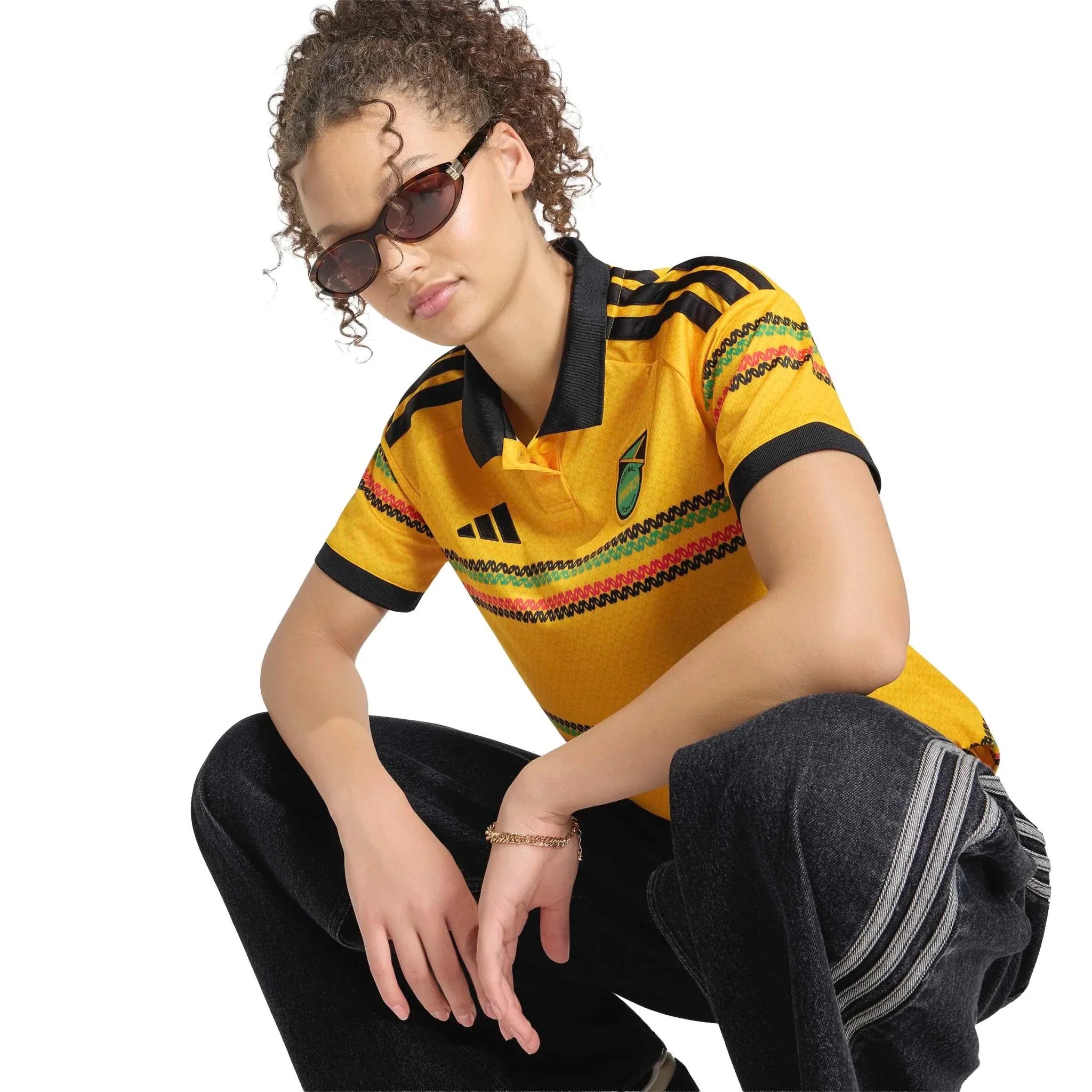adidas 2026 Jamaica Women's Stadium Home Soccer Jersey 5