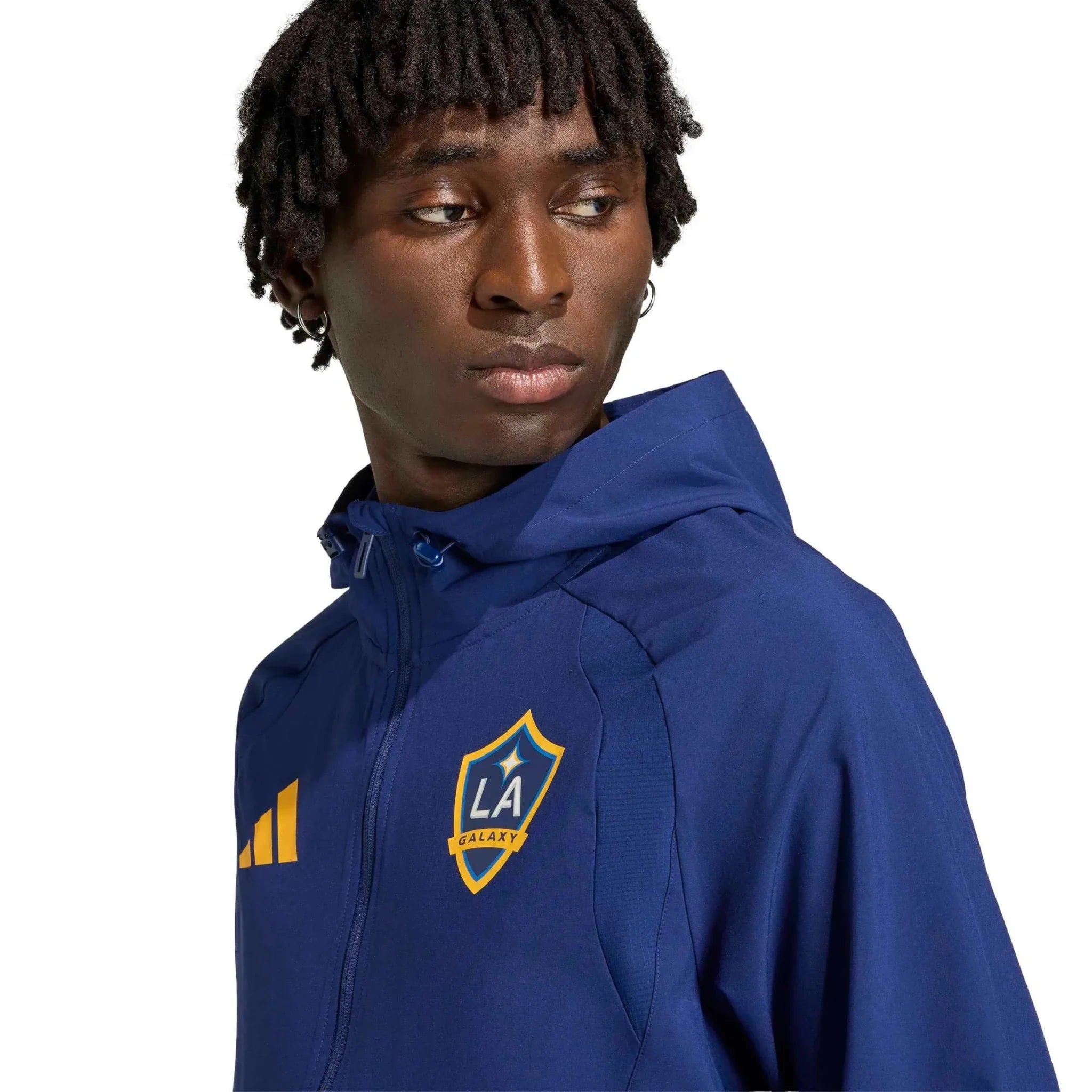 adidas 2026 LA Galaxy Men's Travel Full-Zip Windbreaker 4
