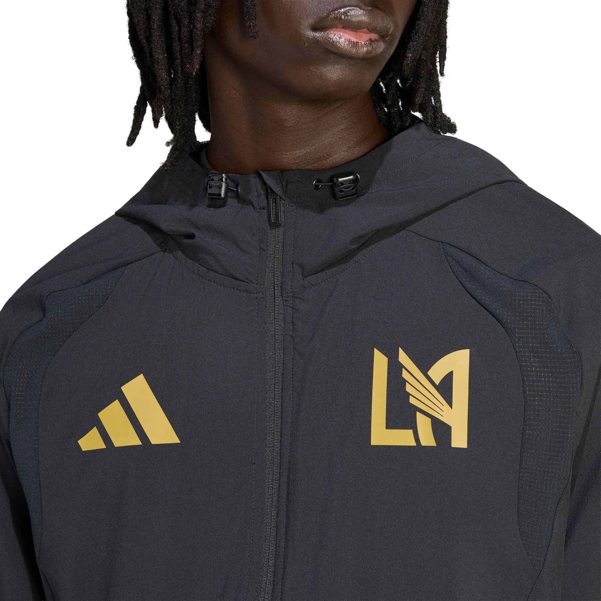 adidas 2026 LAFC Men's Travel Full-Zip Windbreaker 4
