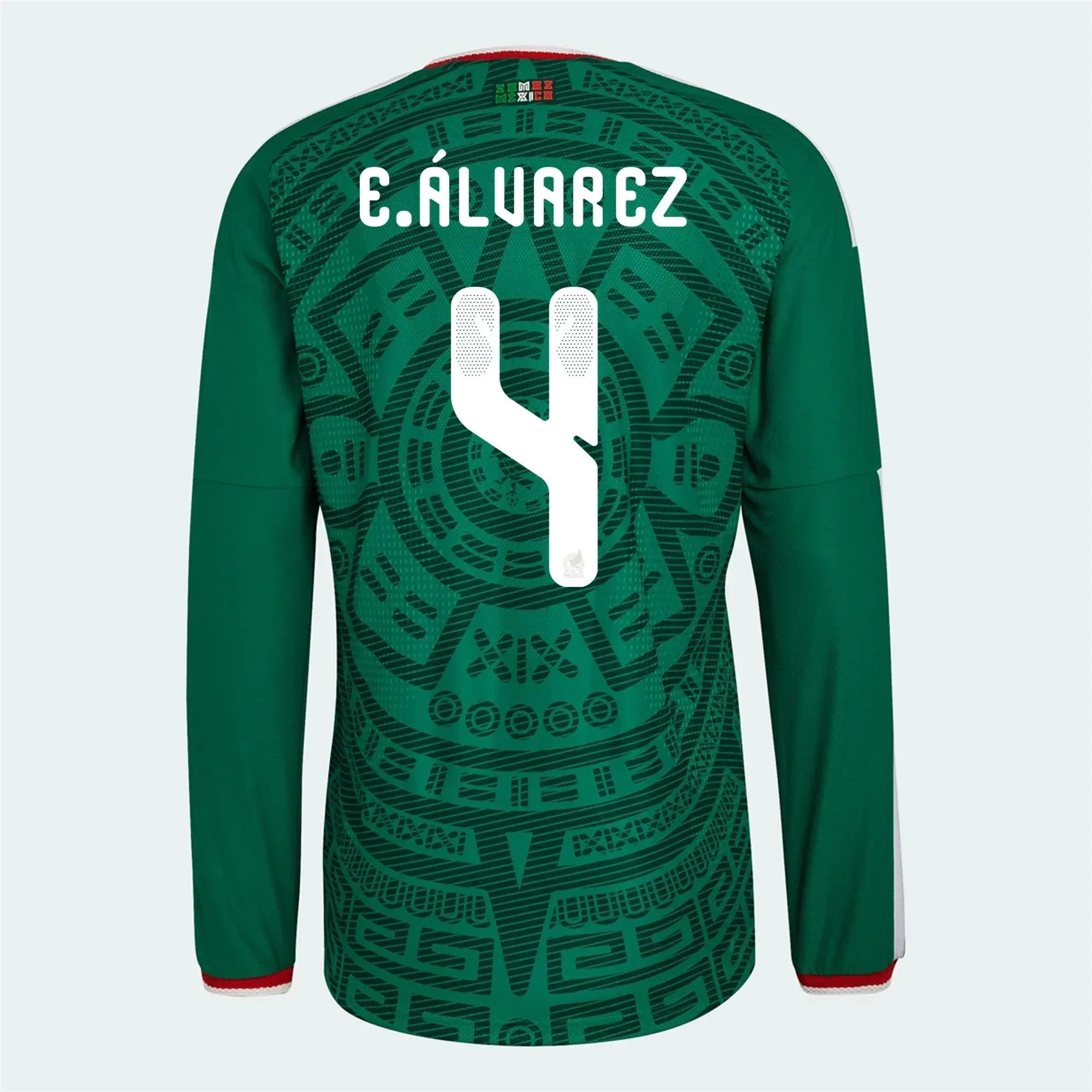 adidas 2026 Mexico Men's Authentic Home Long-Sleeve Soccer Jersey 4