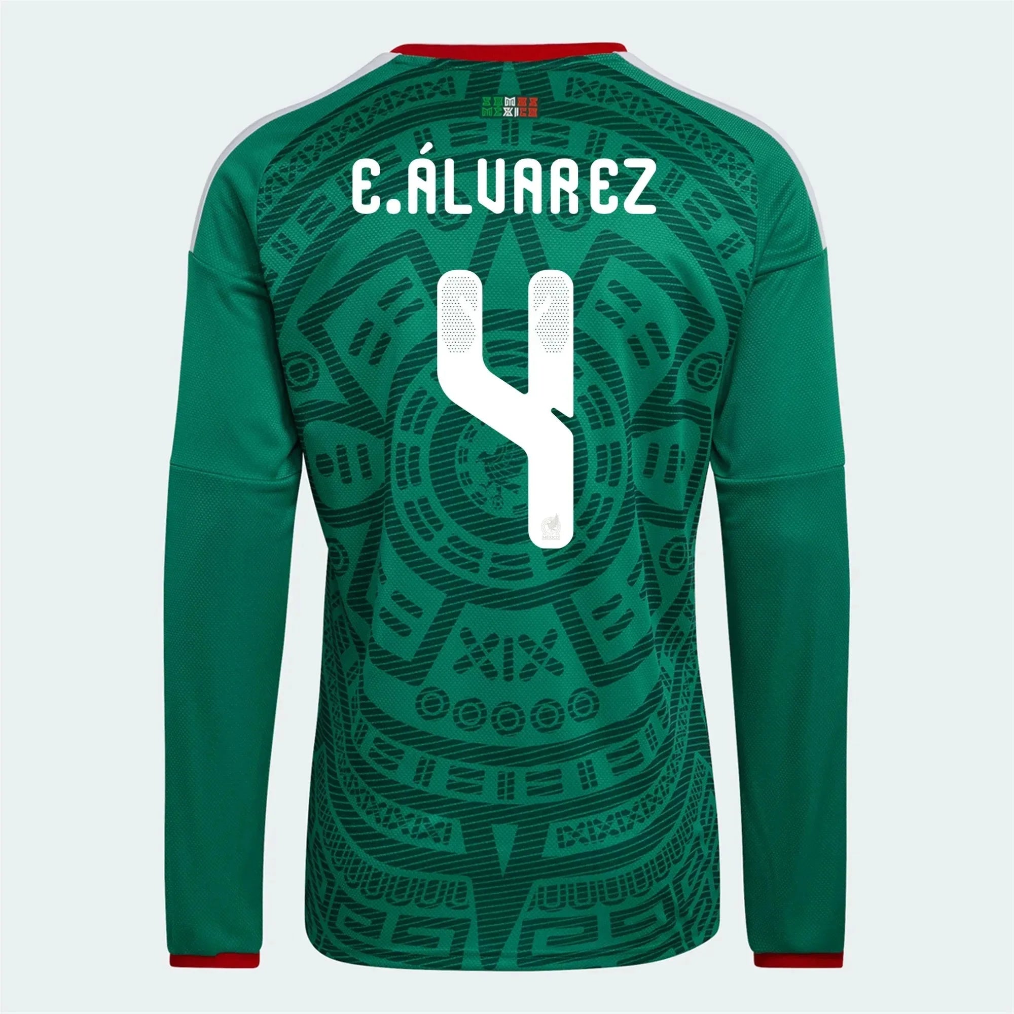 adidas 2026 Mexico Men's Authentic Home Long-Sleeve Soccer Jersey 9