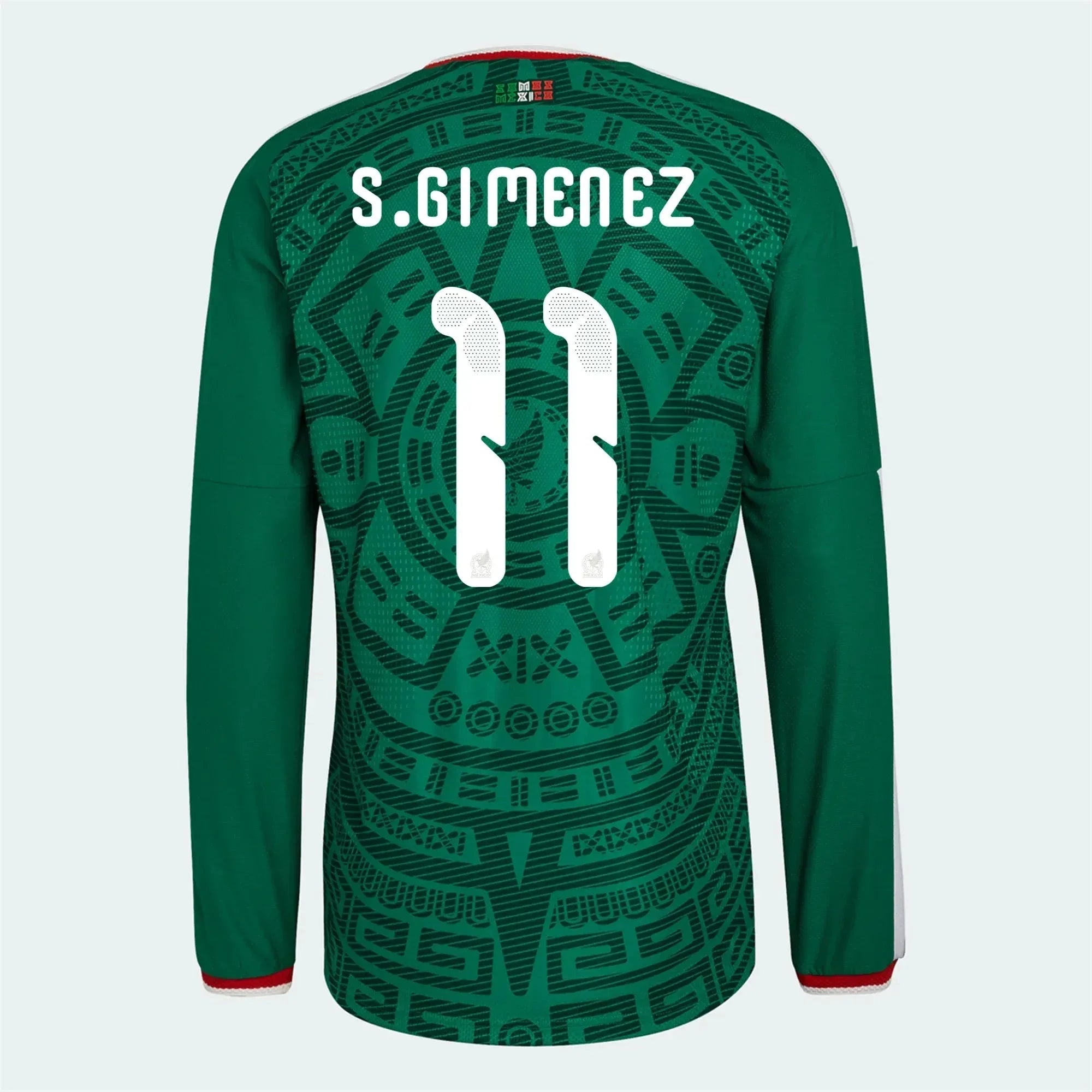 adidas 2026 Mexico Men's Authentic Home Long-Sleeve Soccer Jersey 7
