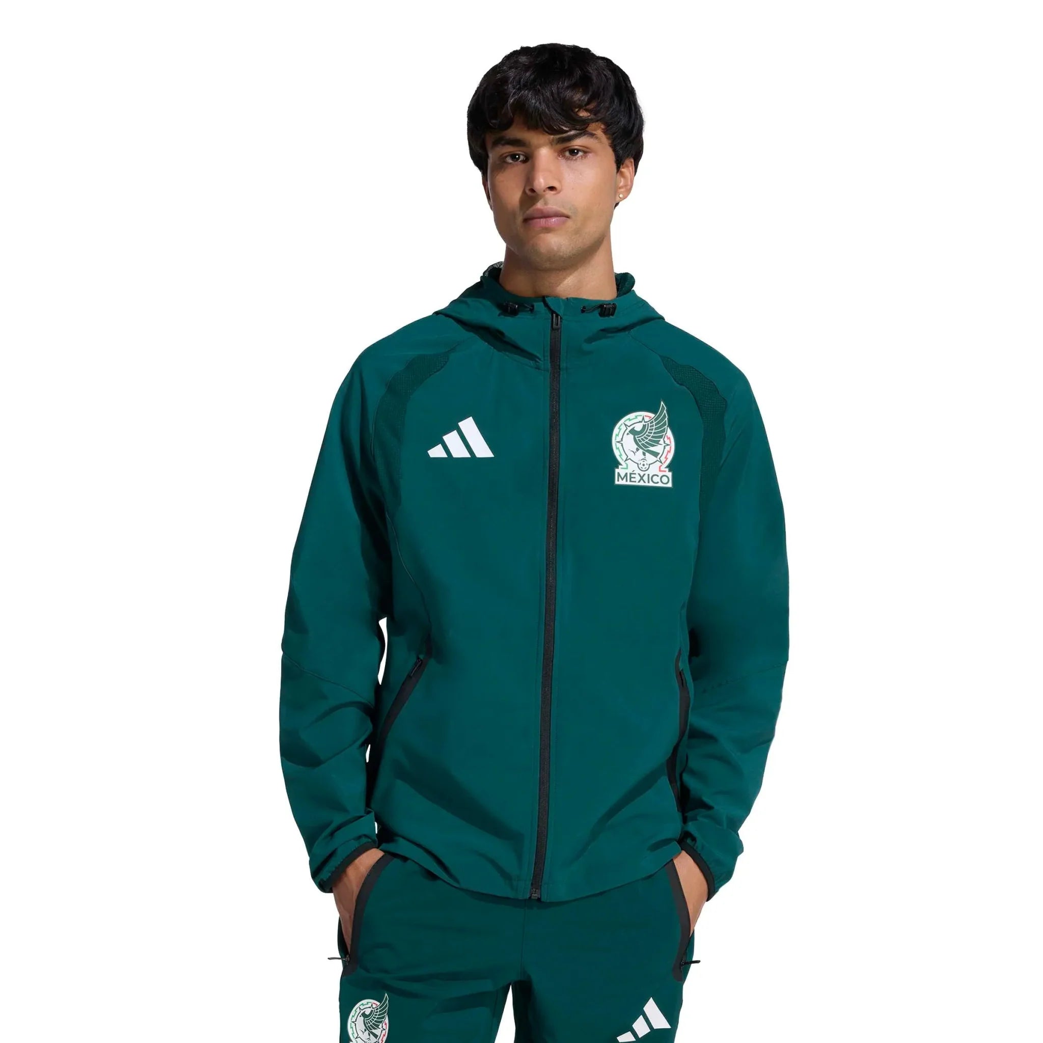 adidas 2026 Mexico Men's Tiro Travel Full Zip Windbreaker 2