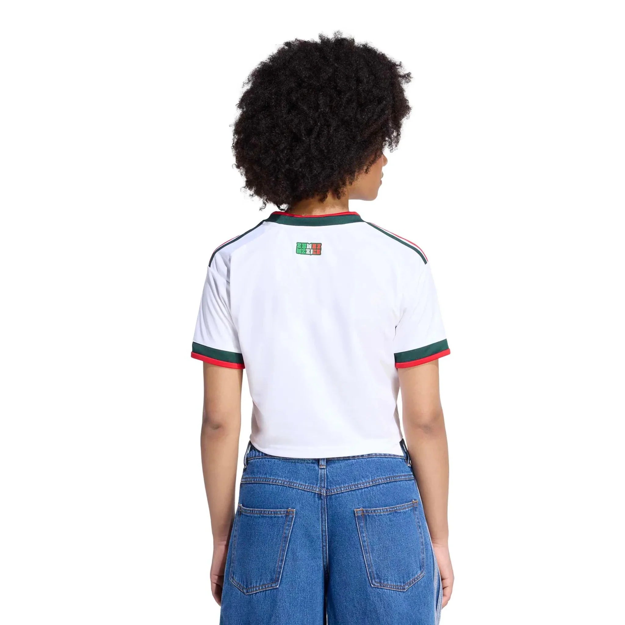 adidas 2026 Mexico Women's Stadium Away Cropped Soccer Jersey 4