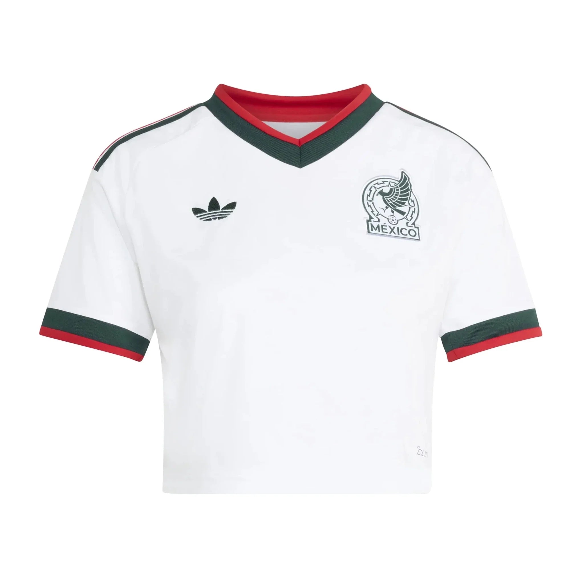 adidas 2026 Mexico Women's Stadium Away Cropped Soccer Jersey 1