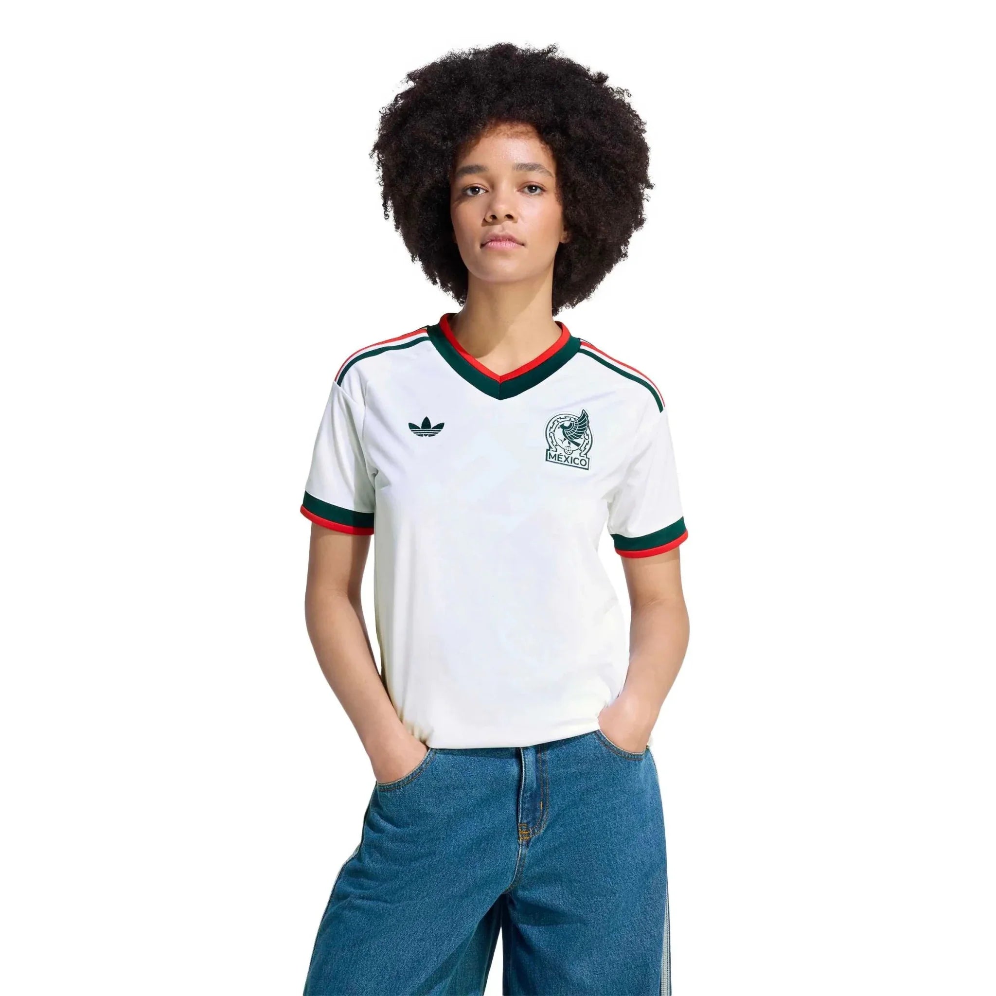 adidas 2026 Mexico Women's Stadium Away Soccer Jersey 3