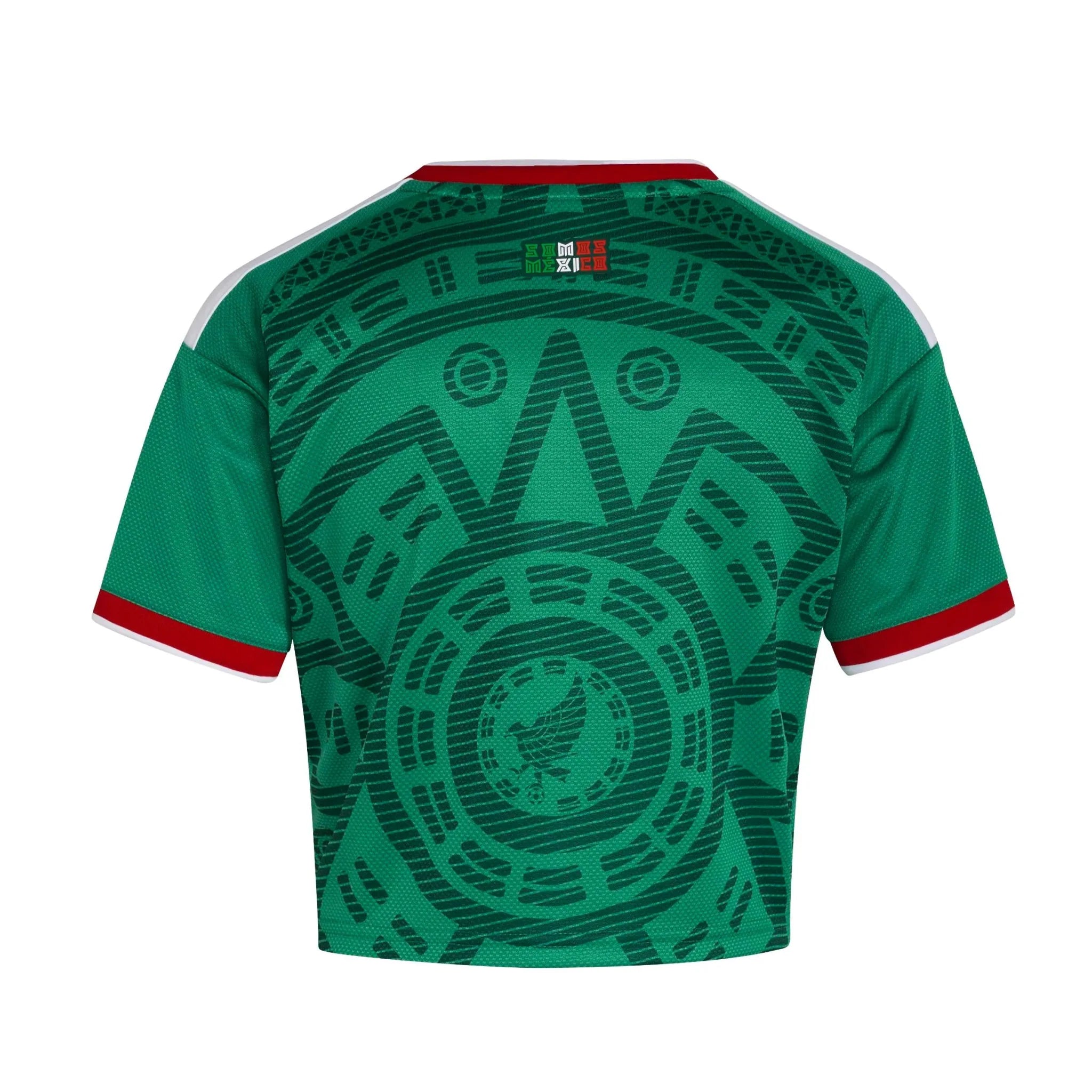 adidas 2026 Mexico Women's Stadium Home Cropped Soccer Jersey 2
