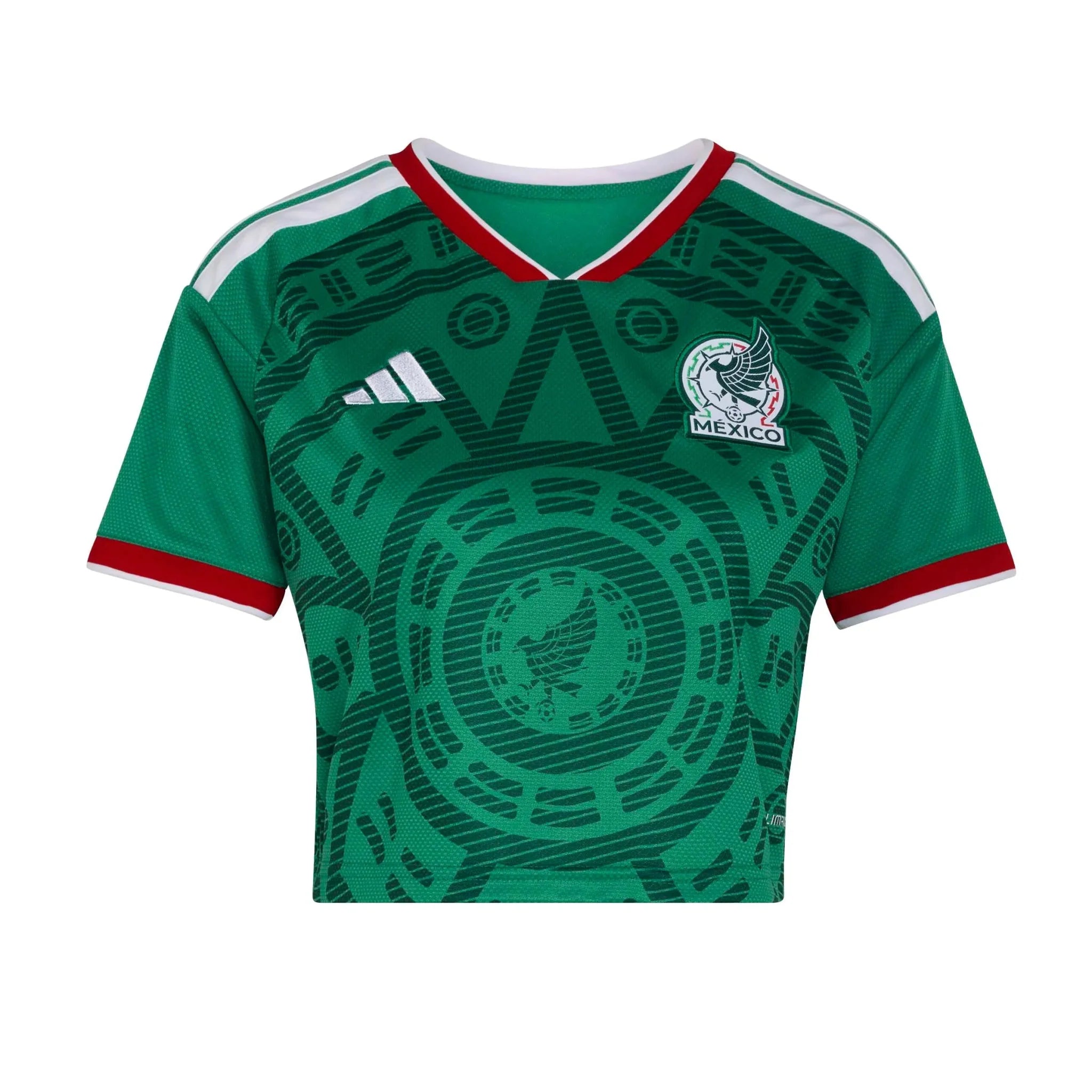 adidas 2026 Mexico Women's Stadium Home Cropped Soccer Jersey 1