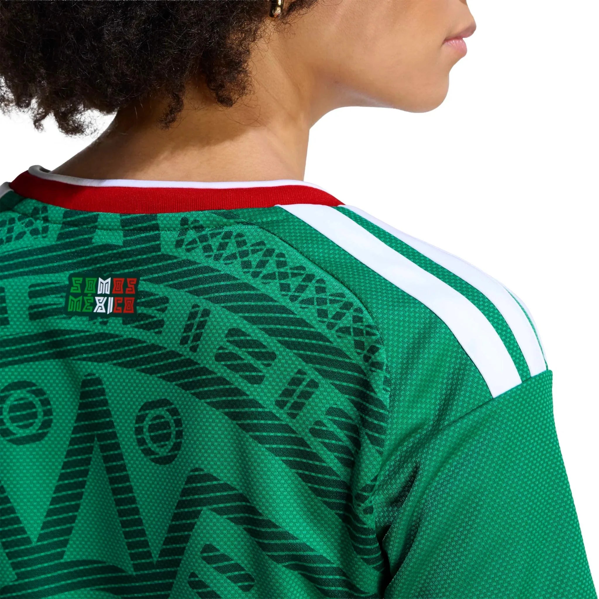 adidas 2026 Mexico Women's Stadium Home Cropped Soccer Jersey 6