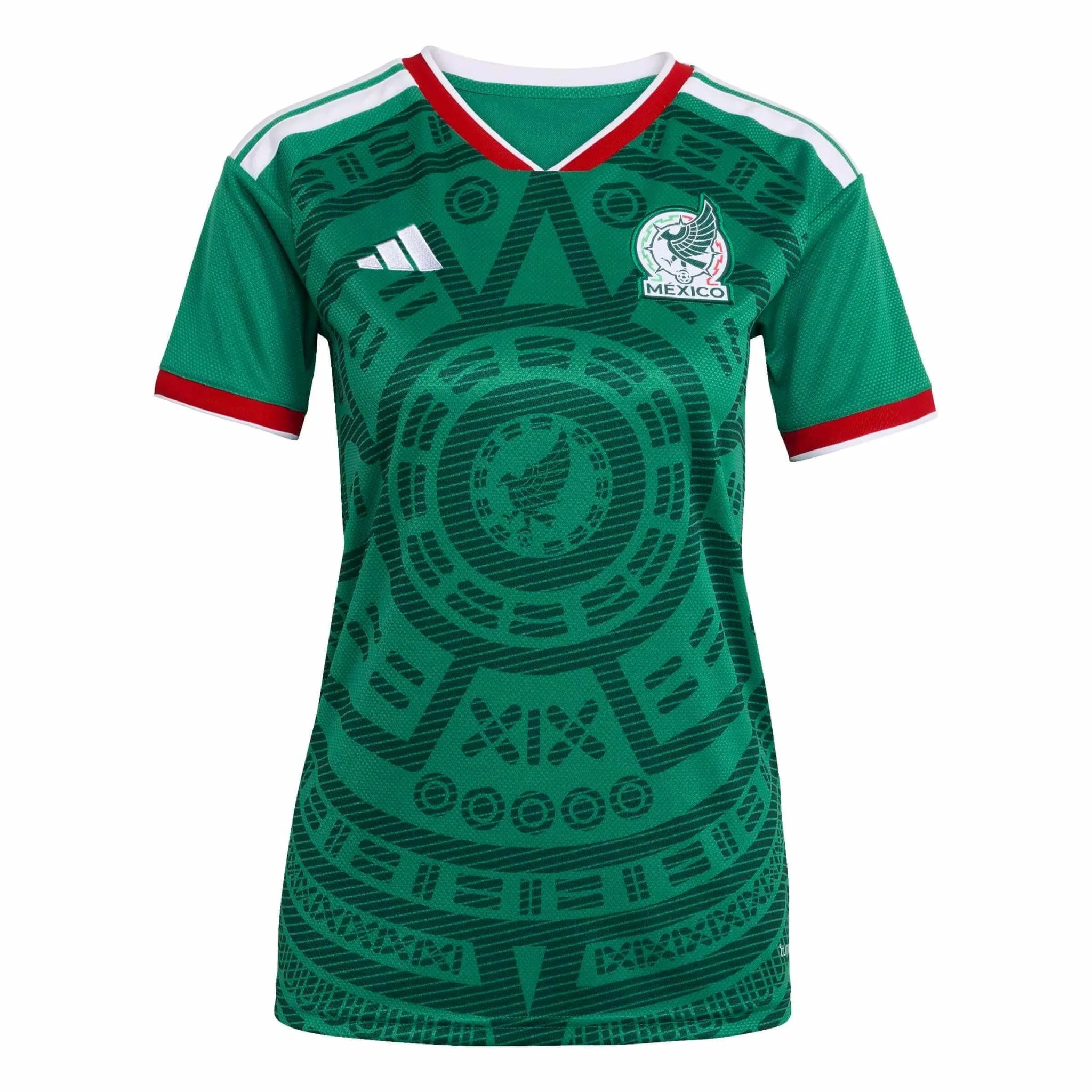 adidas 2026 Mexico Women's Stadium Home Soccer Jersey 1
