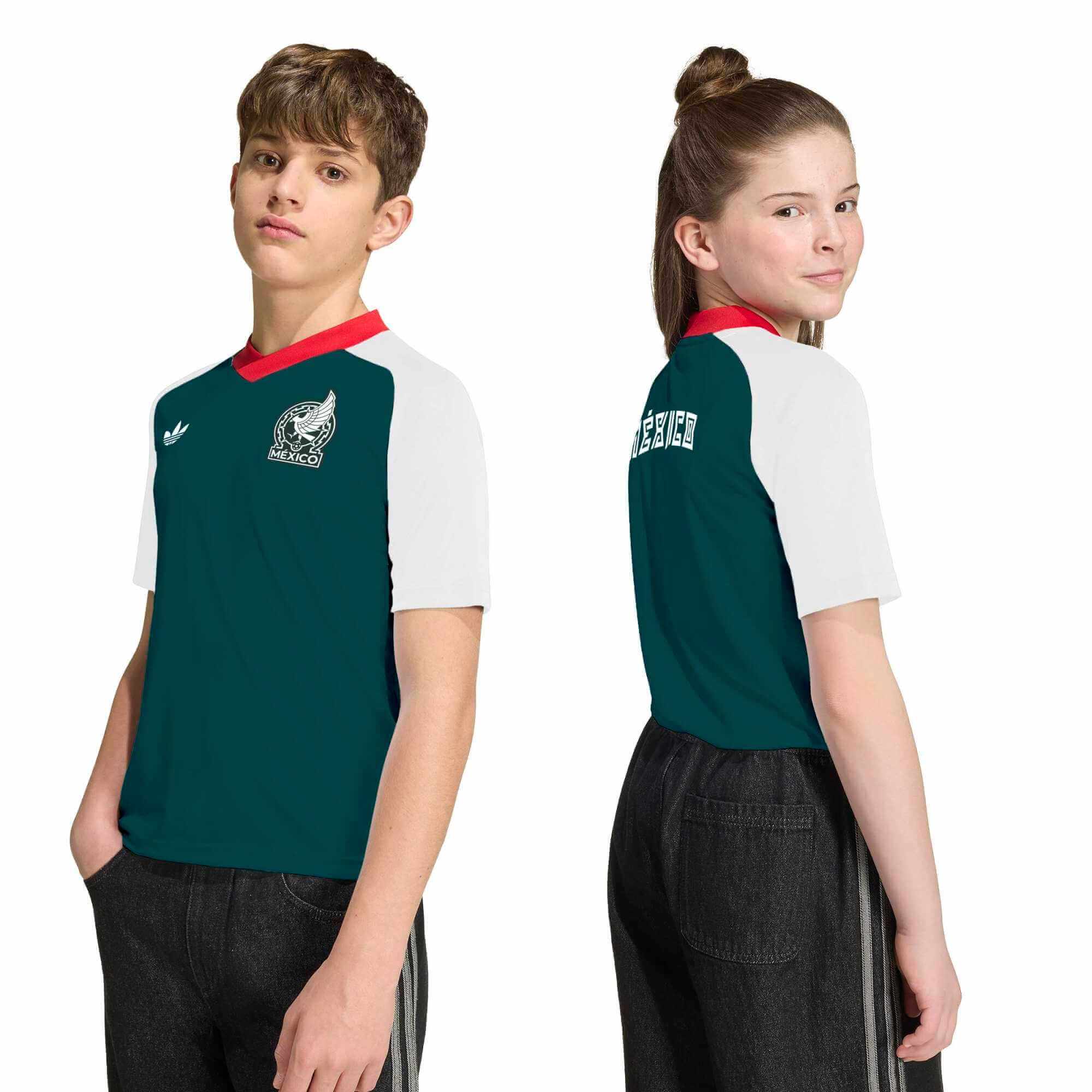 adidas 2026 Mexico Youth Away Pre-Match Soccer Jersey 5