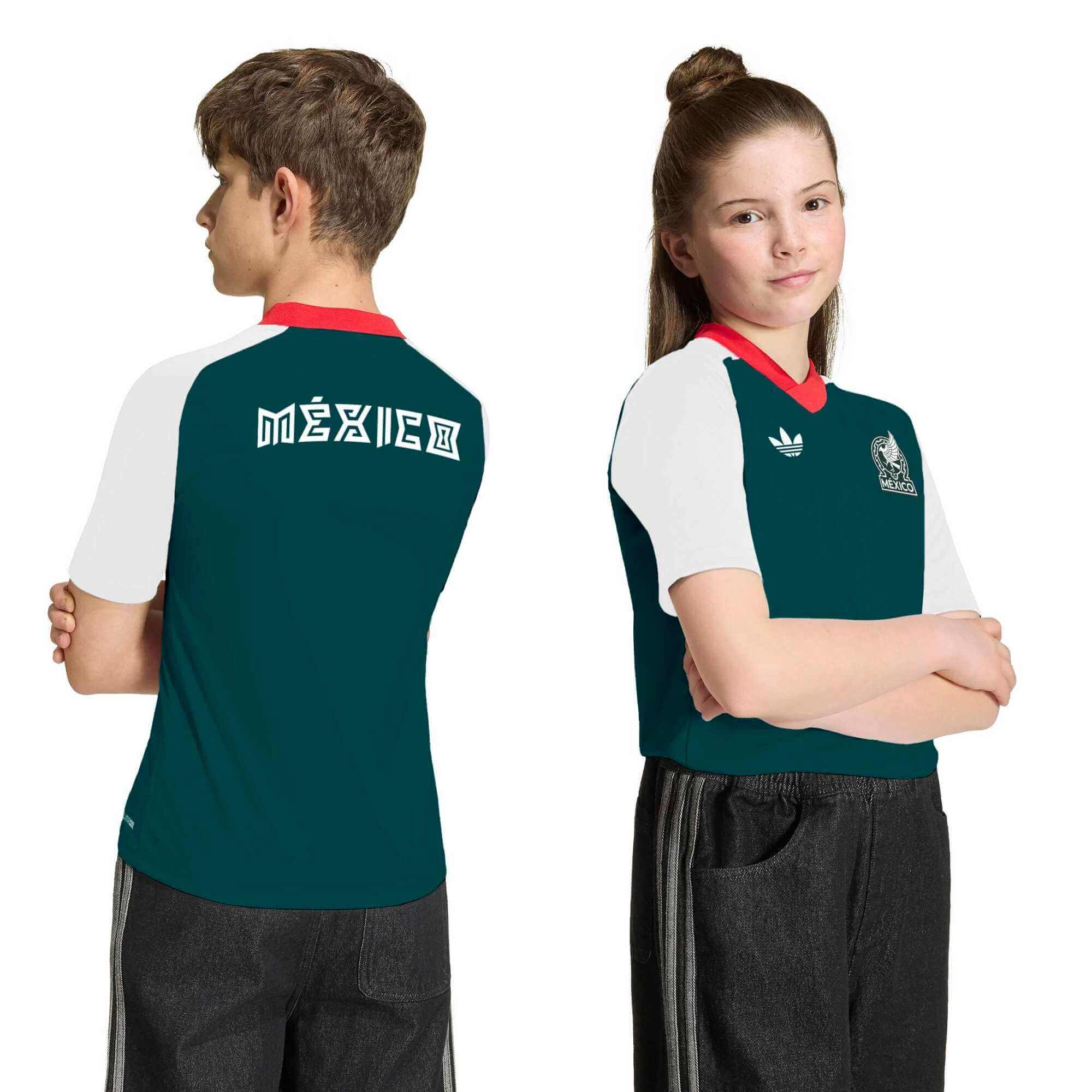 adidas 2026 Mexico Youth Away Pre-Match Soccer Jersey 6